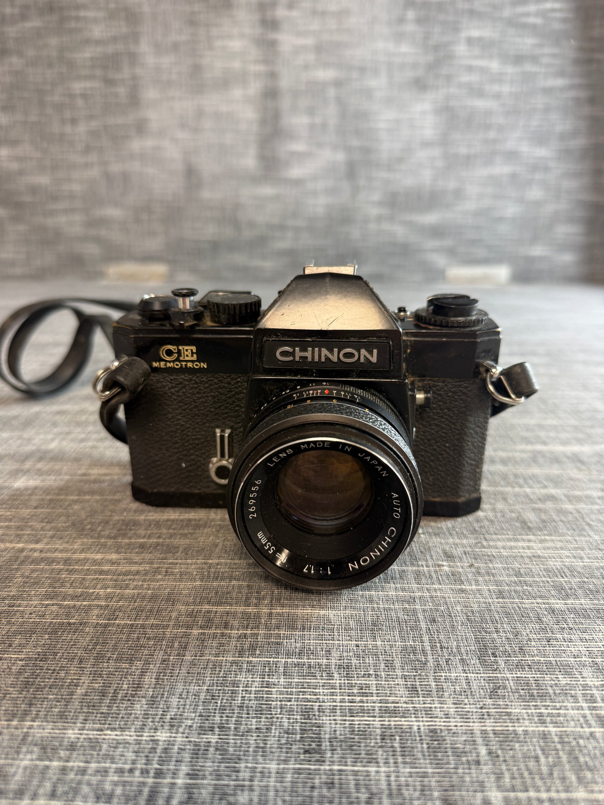Chinon CE Memotron 35mm SLR Camera Black Vintage