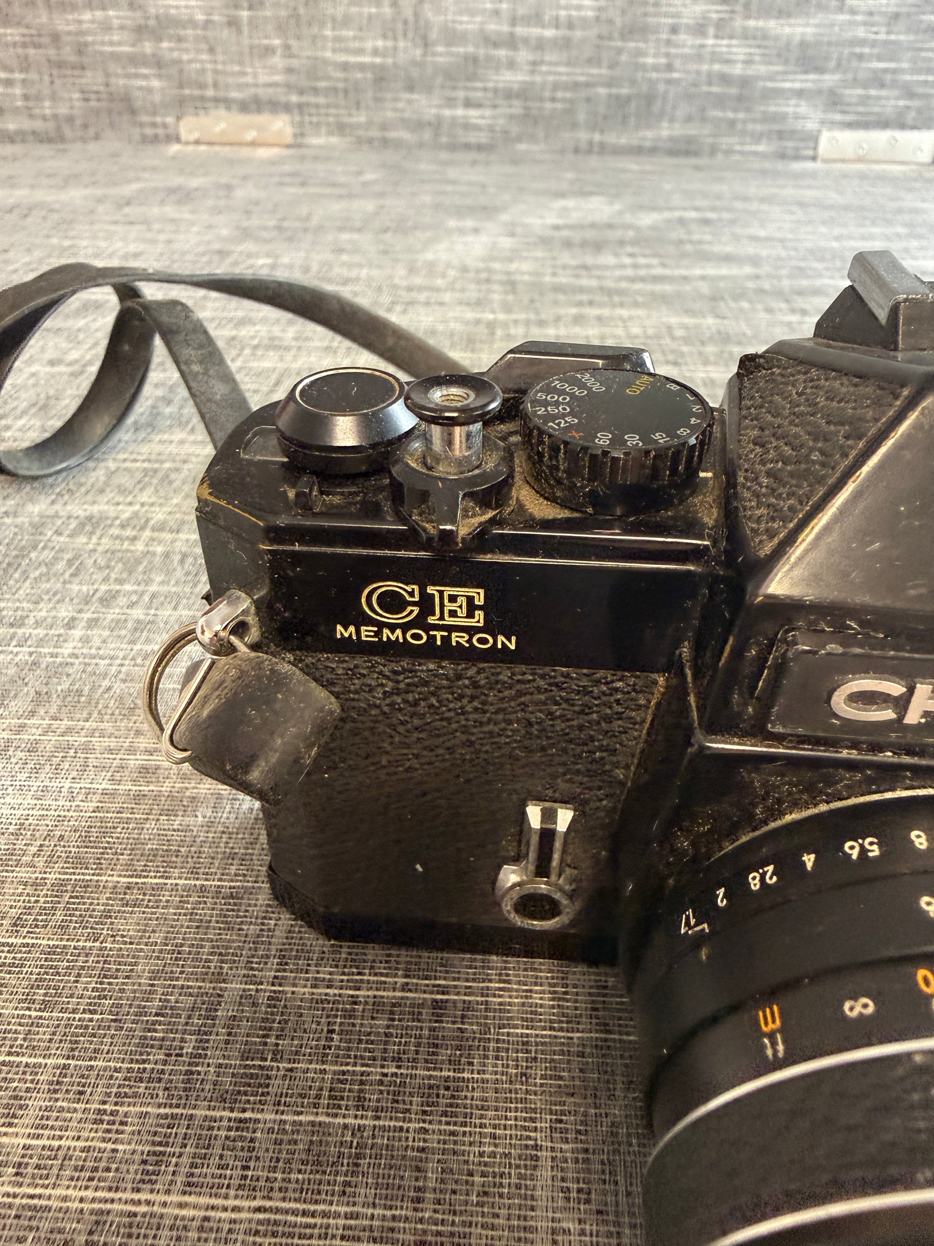 Chinon CE Memotron 35mm SLR Camera Black Vintage image 3