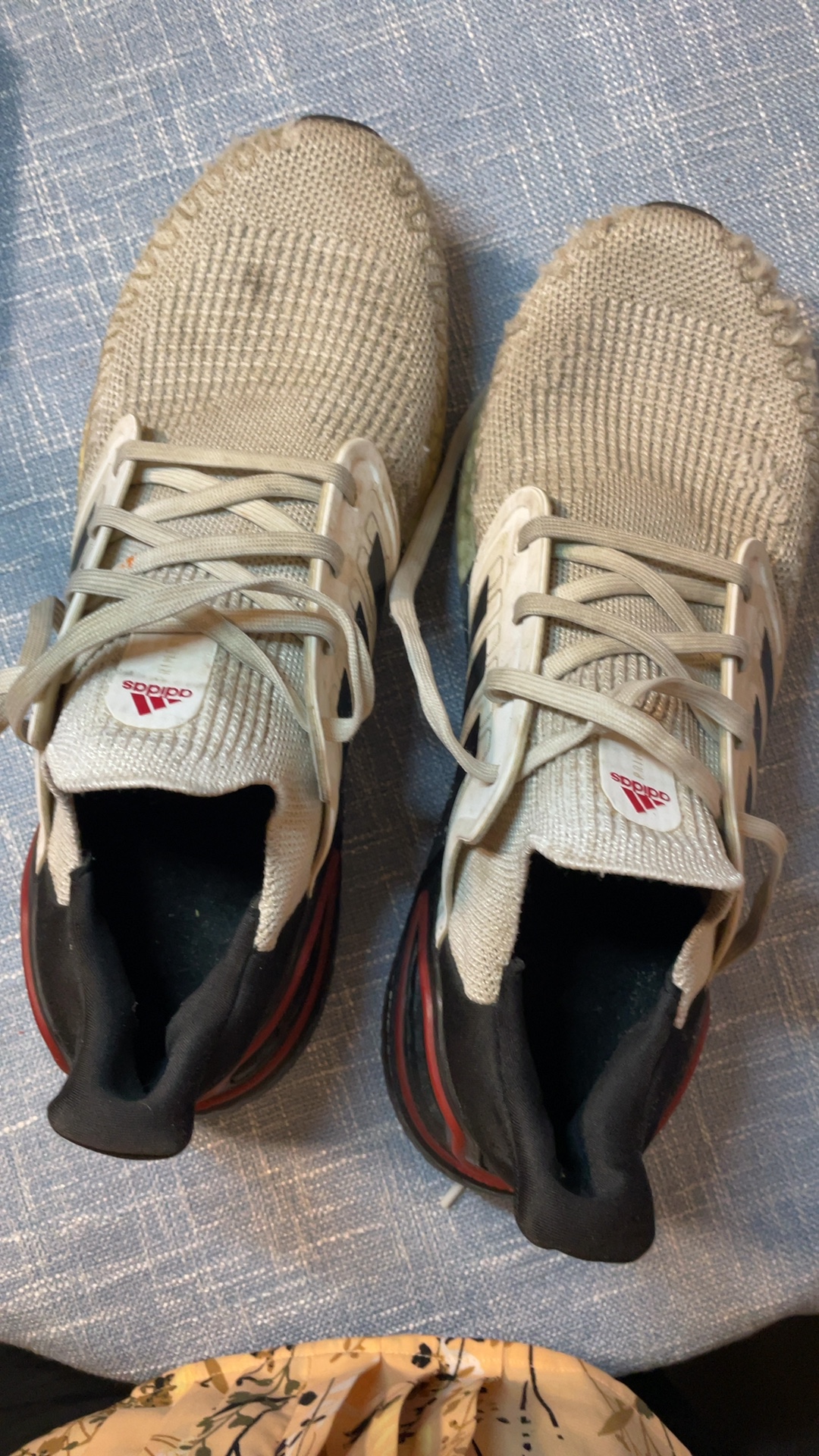 Adidas Beige, Black & Red Athletic Running Shoes US 10 image 5