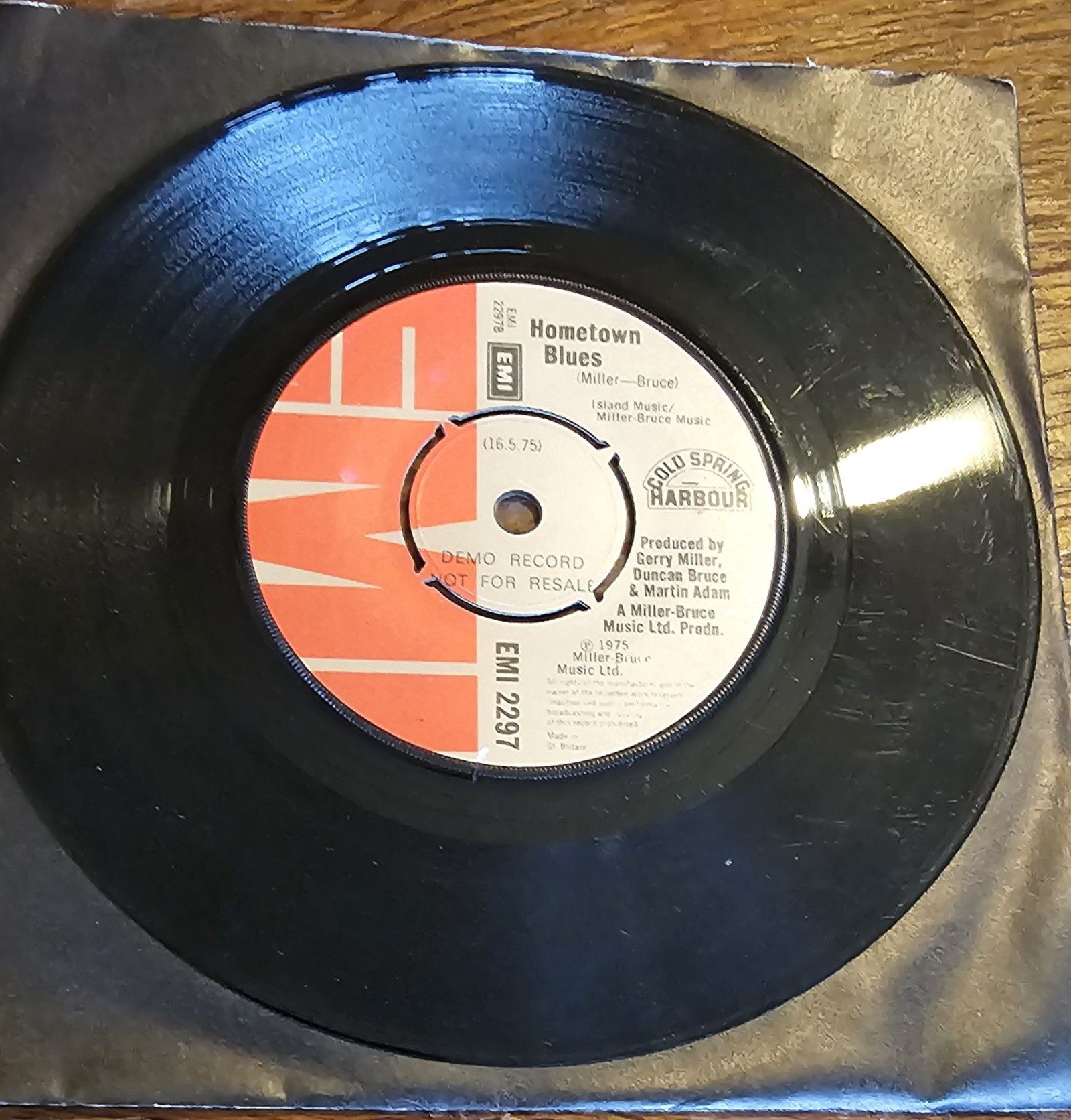 Miller Bruce Hello Again DEMO EMI 2297 7" Vinyl Single image 2