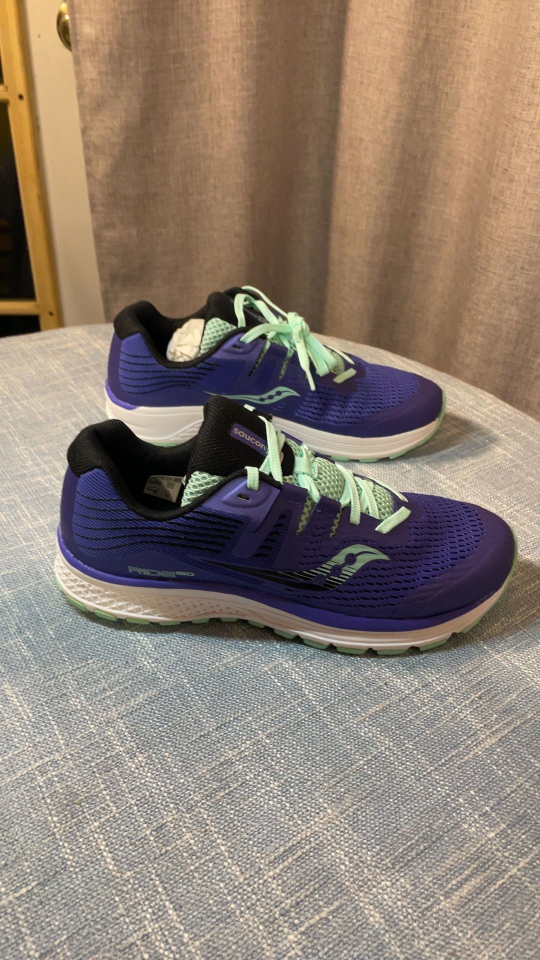 Saucony Purple & Mint Ride ISO Running Shoes US 7 Women's image 2