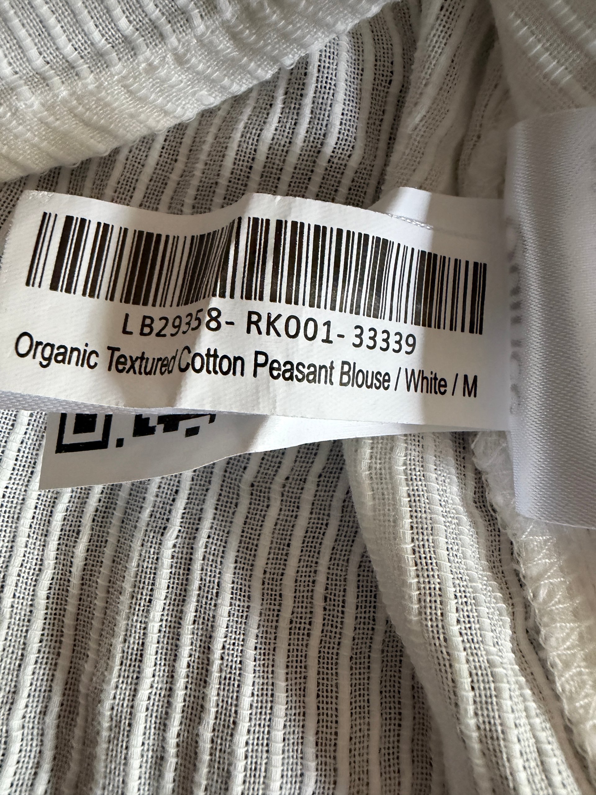 Quince - NWT Women's White Organic Cotton Peasant Blouse - Size Medium image 6
