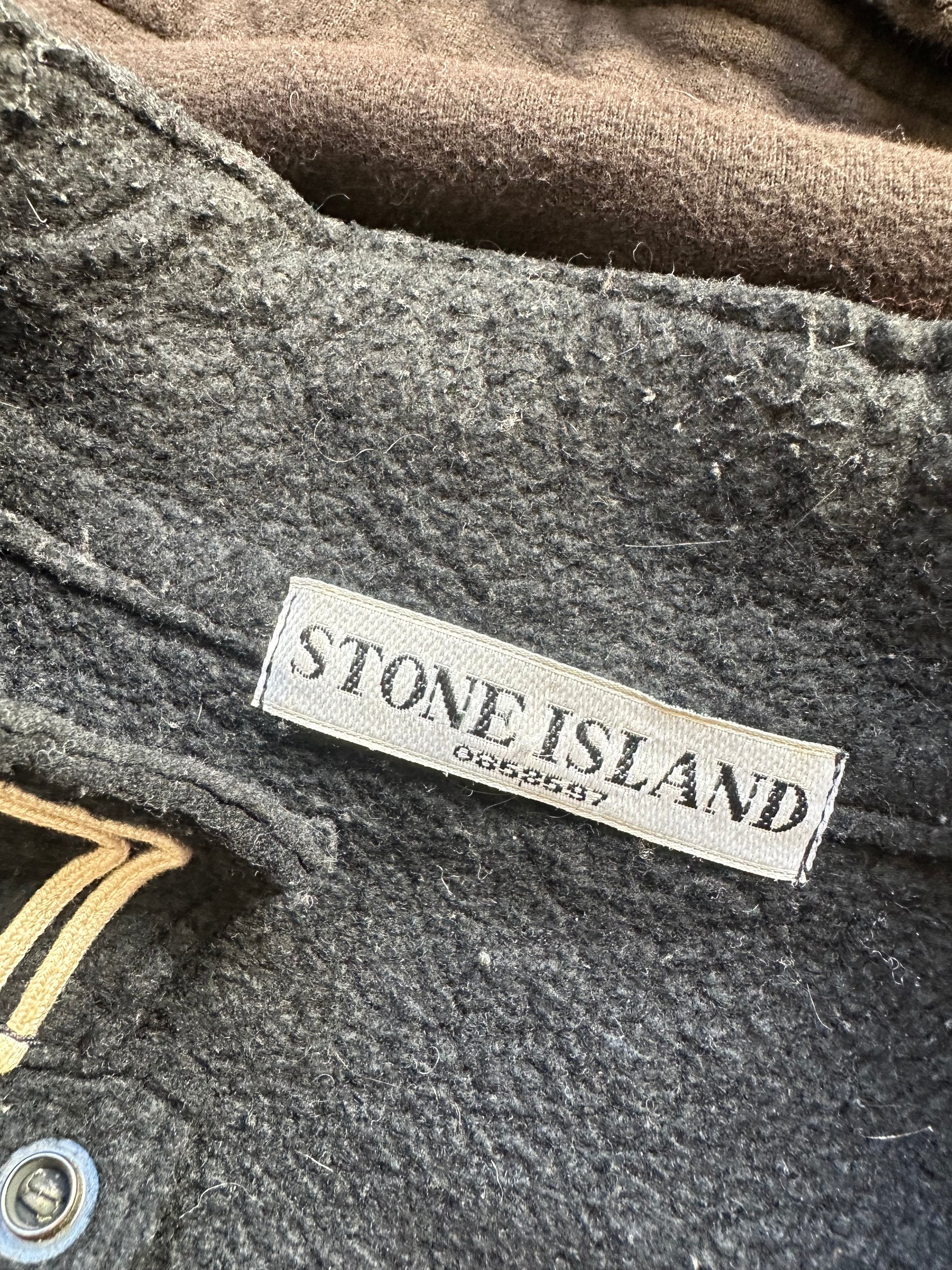 Stone Island Black & Brown Hooded Jacket XL Cotton & Polyester image 2