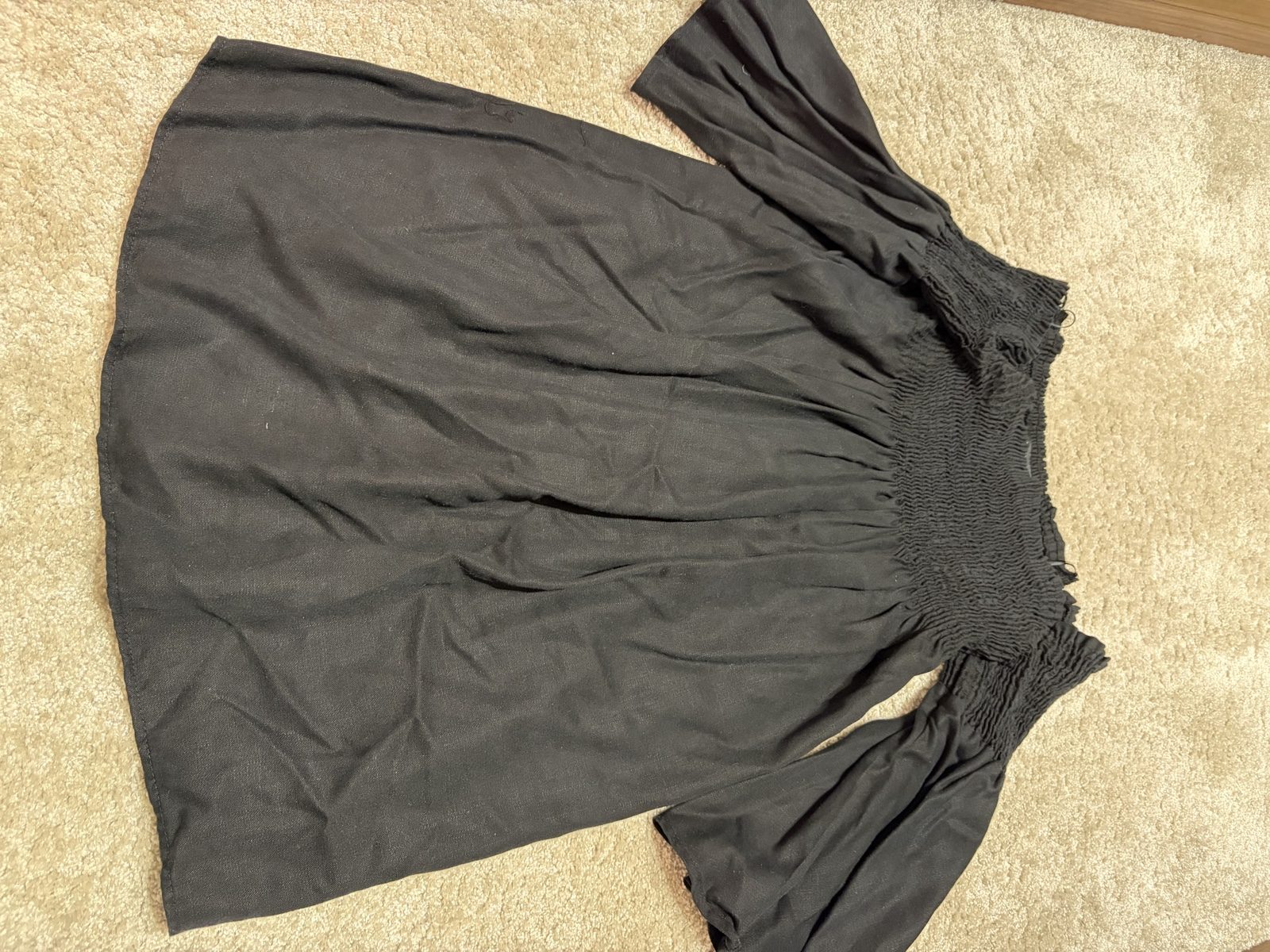 Zara Woman Black Off Shoulder Dress Medium Premium Denim