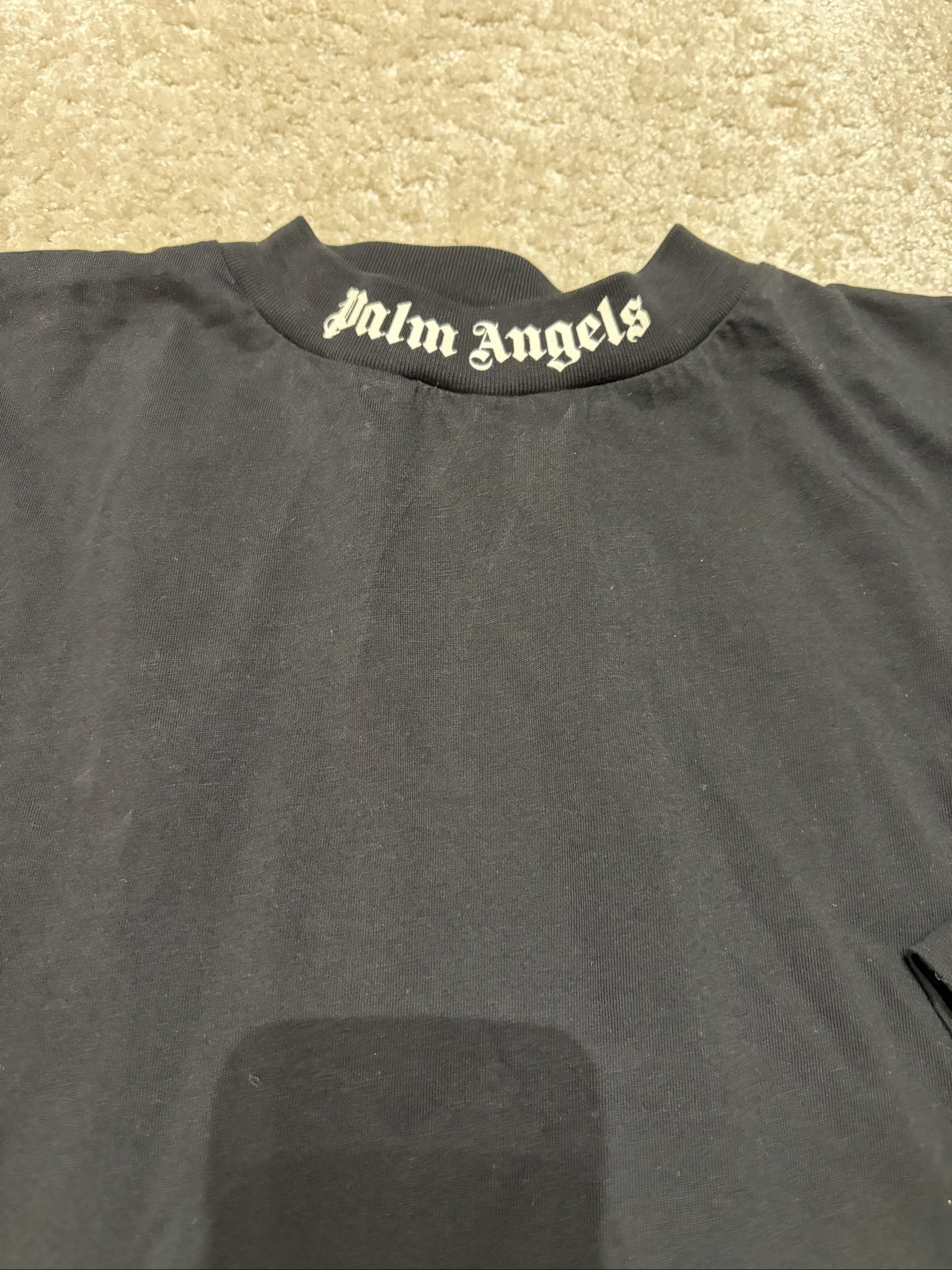 Palm Angels Black Men's Oversized Logo T-Shirt Large image 2