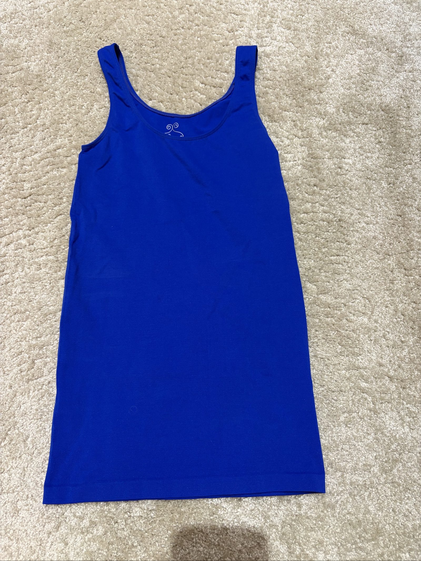 Aqua Blue Women's S/M Nylon Spandex Tank Top