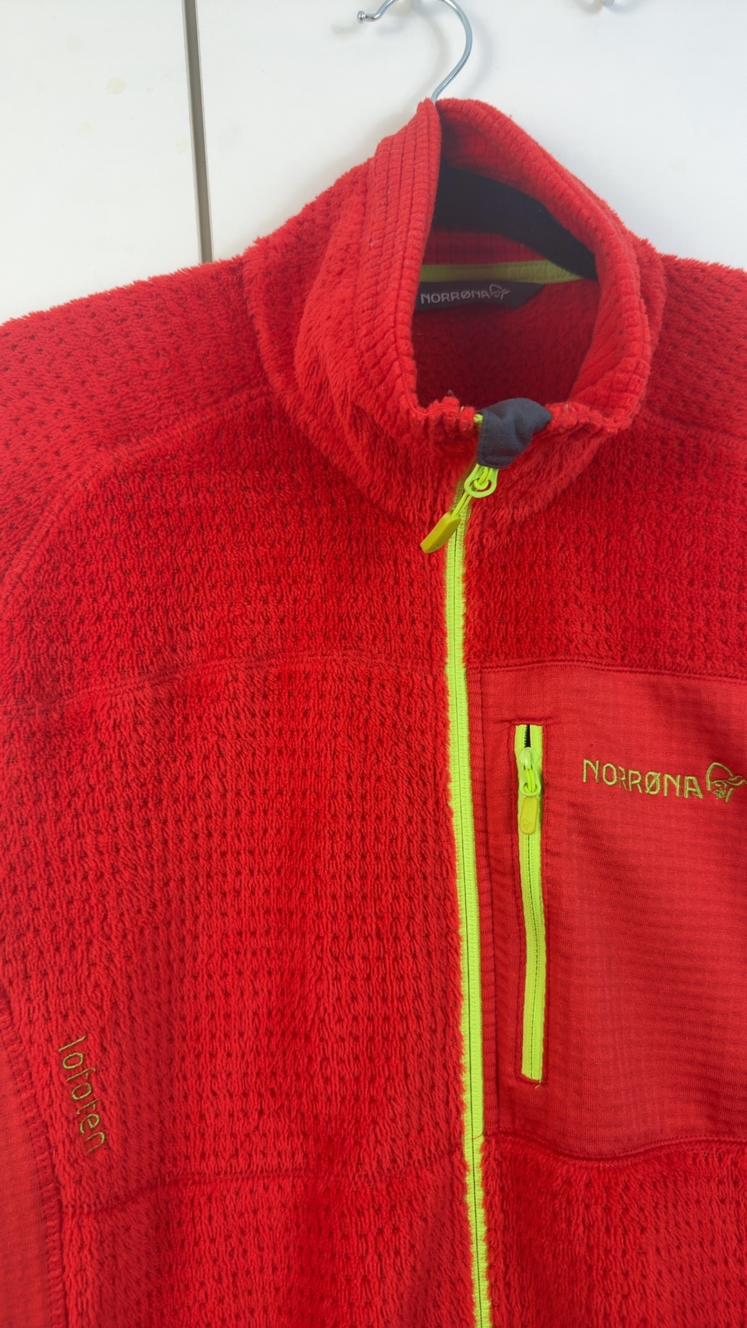 Norrona Red Wool & Polyester Fleece Zip Jacket XLarge image 5