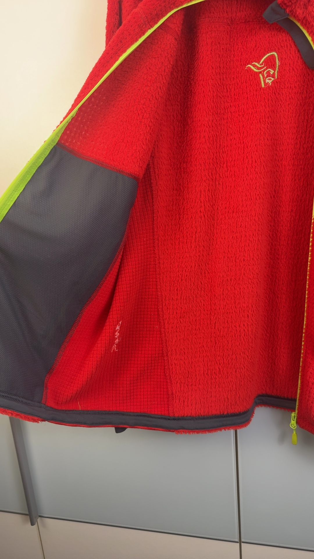 Norrona Red Wool & Polyester Fleece Zip Jacket XLarge image 8