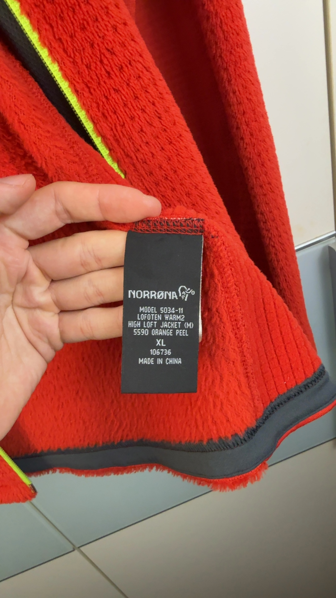 Norrona Red Wool & Polyester Fleece Zip Jacket XLarge image 10