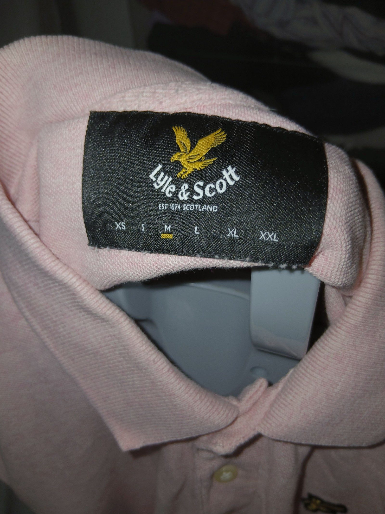 Lyle & Scott Men's Pink Cotton Polo Shirt Medium image 2