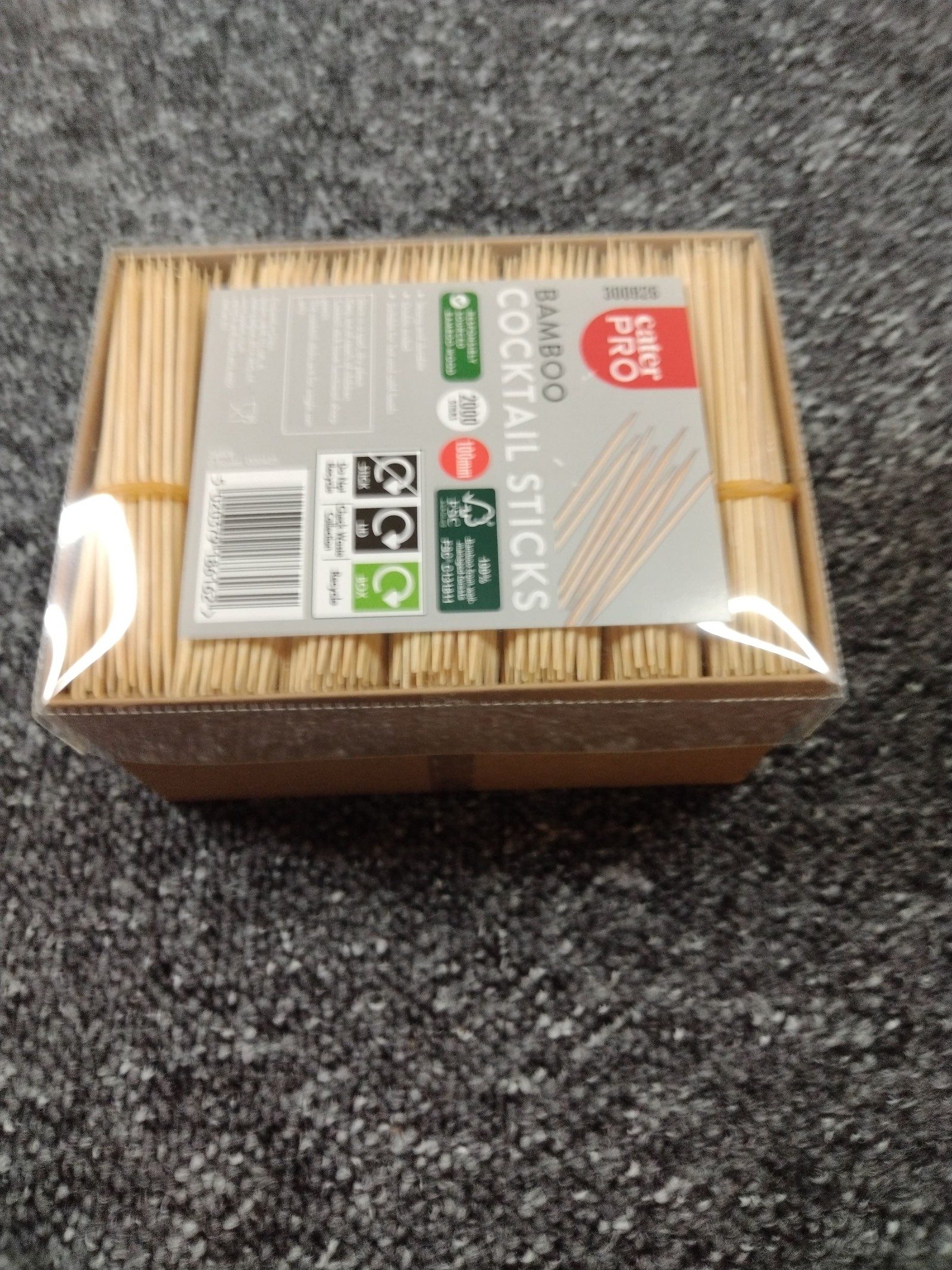 CaterPro Natural Bamboo Cocktail Sticks 100mm 2000 Pack image 3