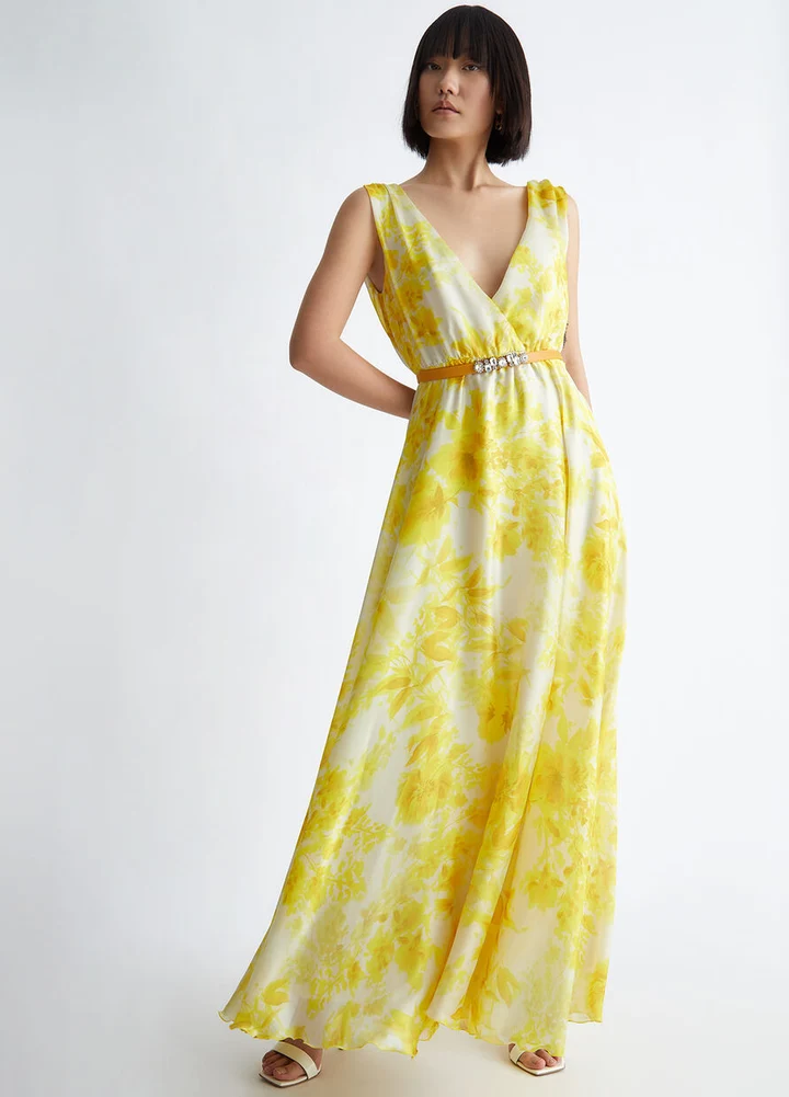New Liu Jo Floral Print Maxi Dress Size M image 6