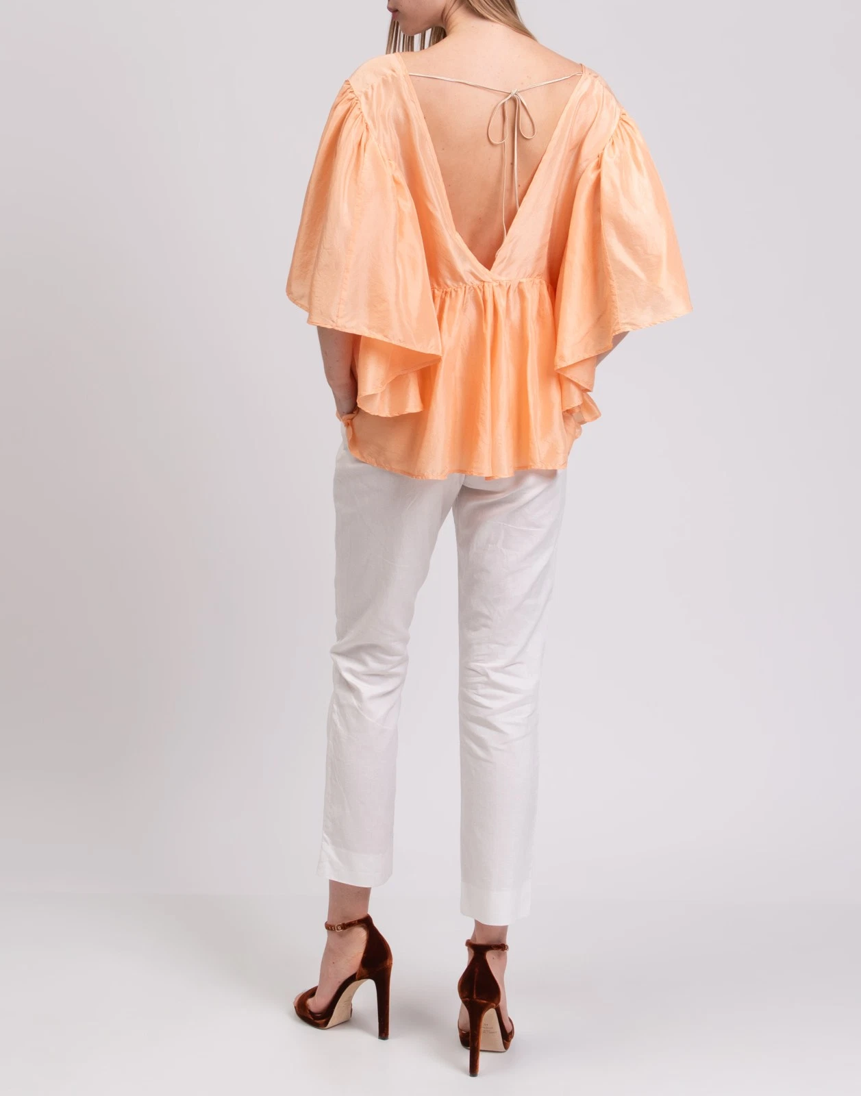 New Forte Forte Silk Ruffle Top Size S image 3