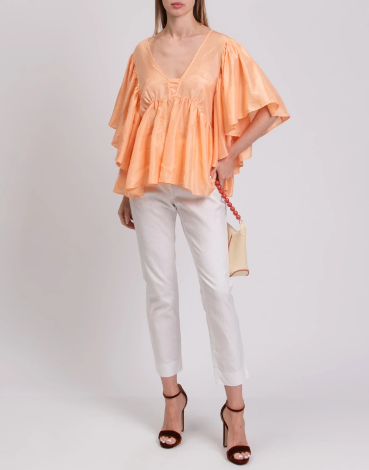 New Forte Forte Silk Ruffle Top Size S image 2