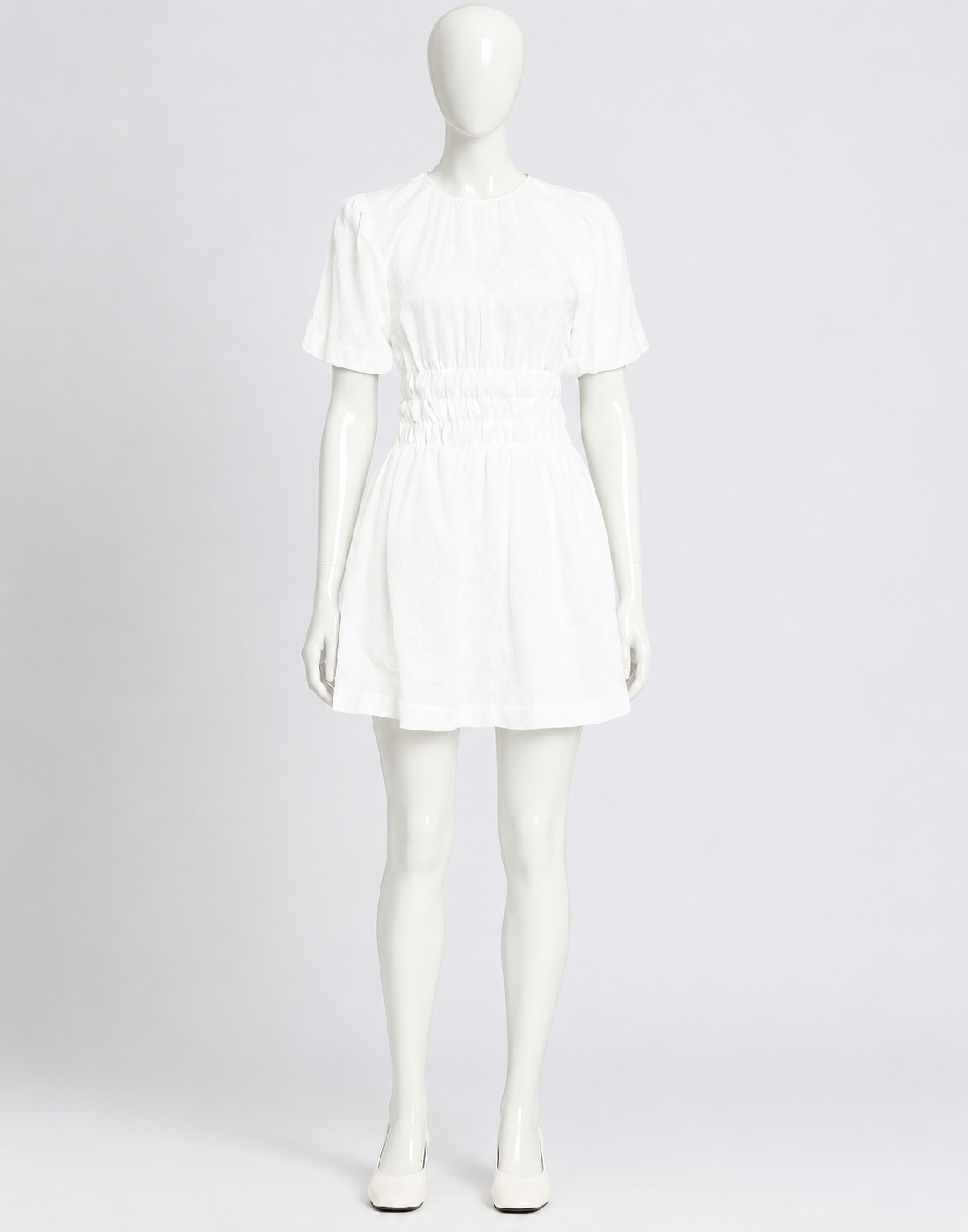 New SIR. The Label White Organic Linen Open Back Mini Dress Size L