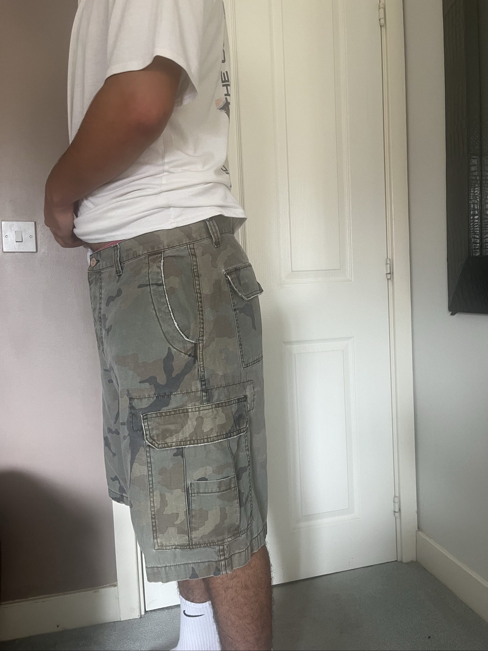 U.S. Polo Assn. Men's Green Camouflage Cargo Shorts 36 image 4