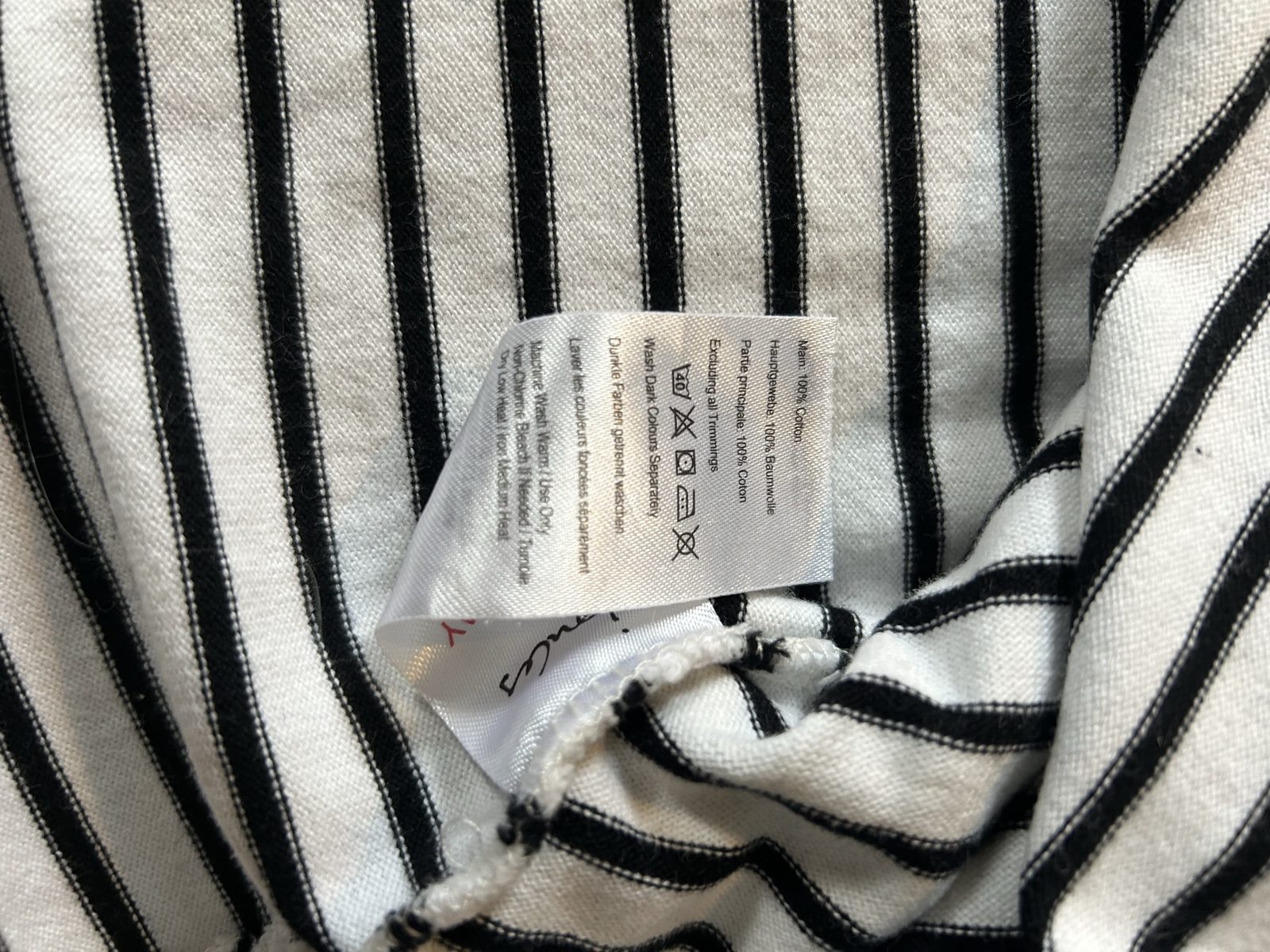Joules Women's White & Black Striped Bee Print Top UK 10 image 6