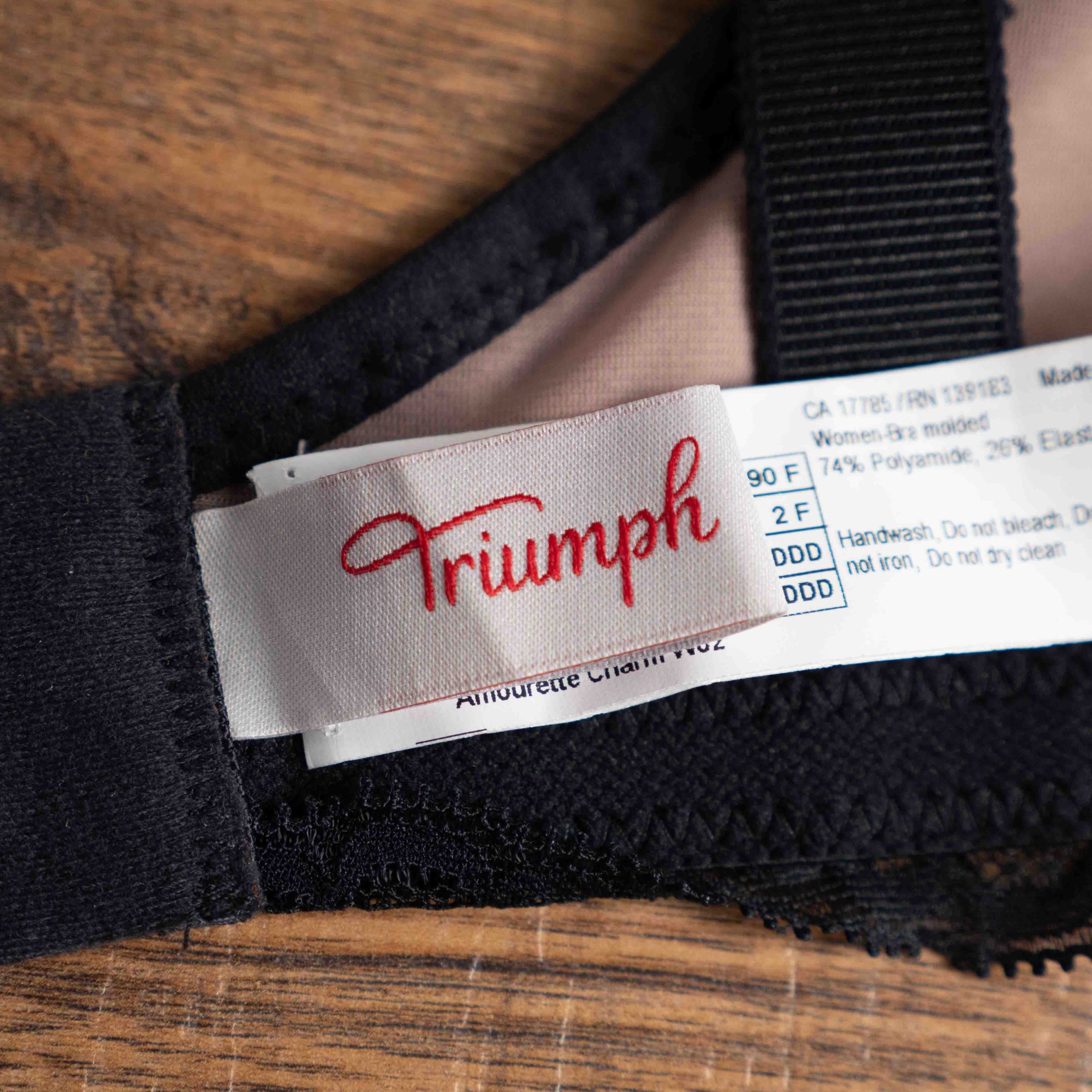 Triumph 34E Black Lace Bra NWT image 8