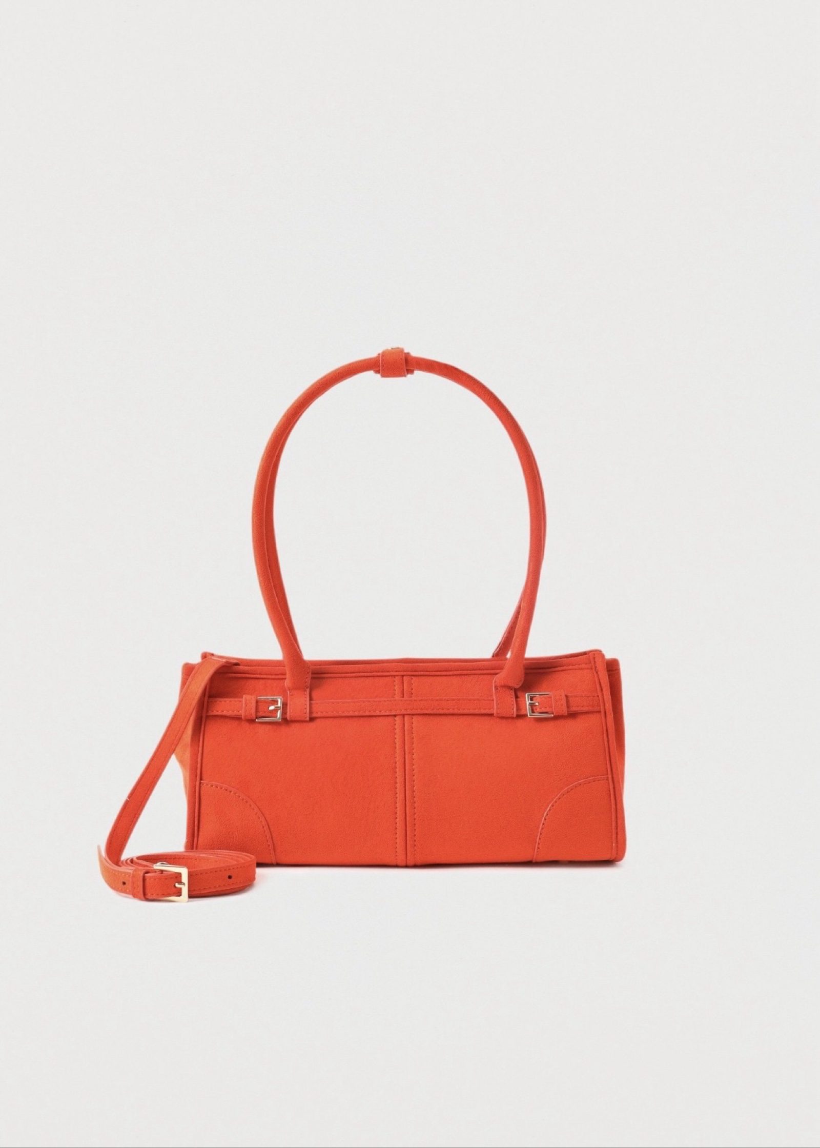 Call it Spring| Audreie Orange Faux Leather Shoulder Bag One Size