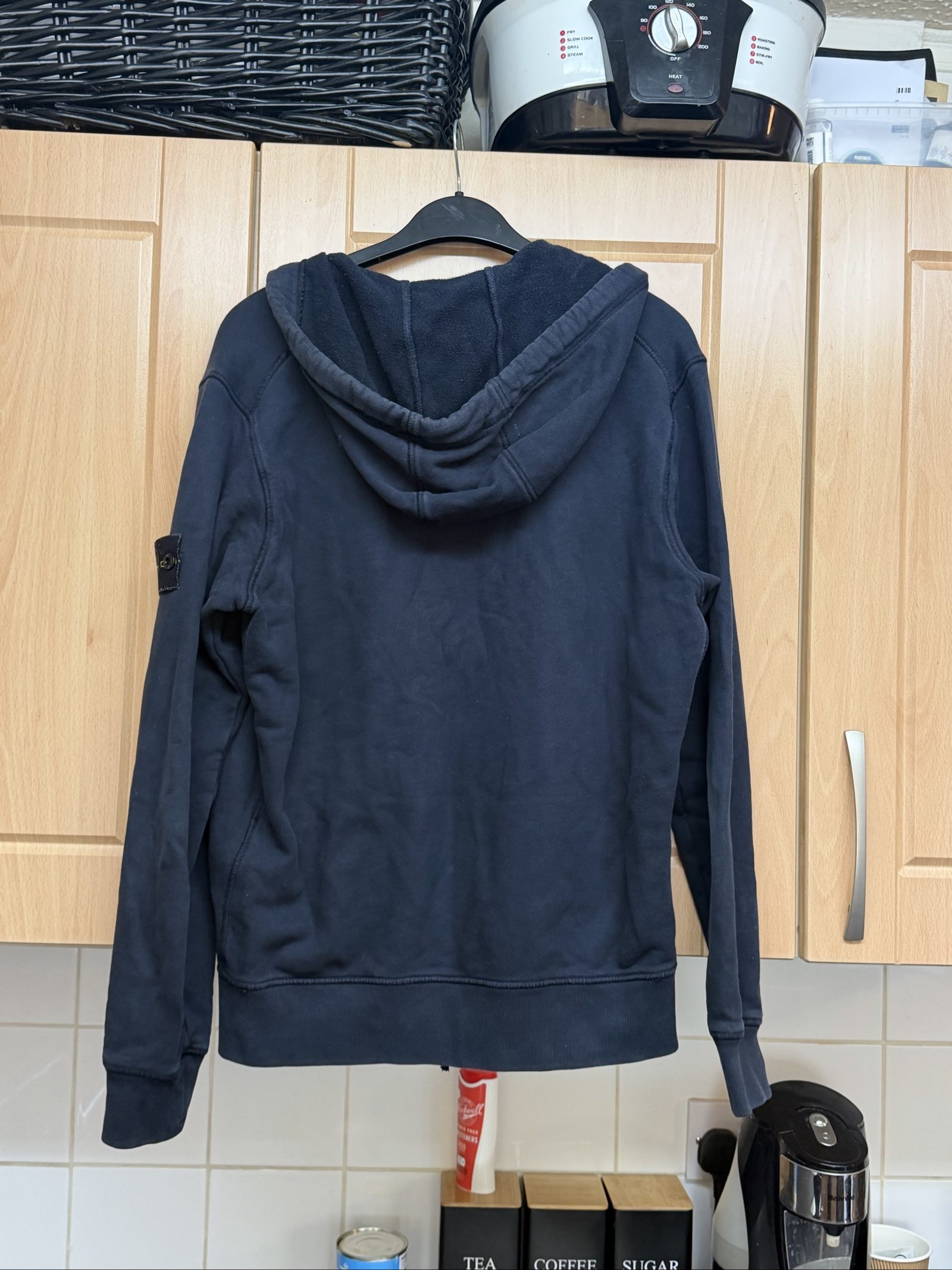 Stone Island Navy Blue Zip Hoodie image 4