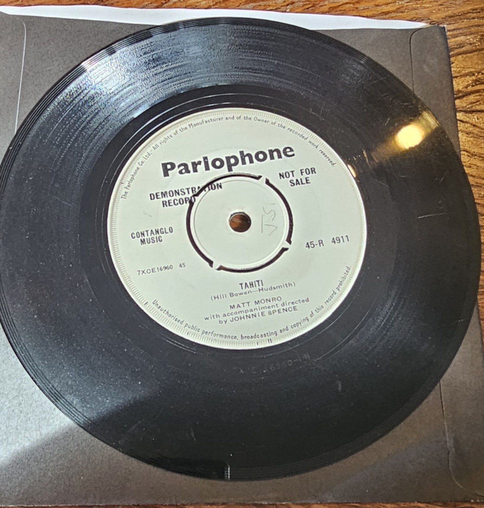 Matt Monro When Love Comes Along PROMO Parlophone 7XE 6959 7" image 2