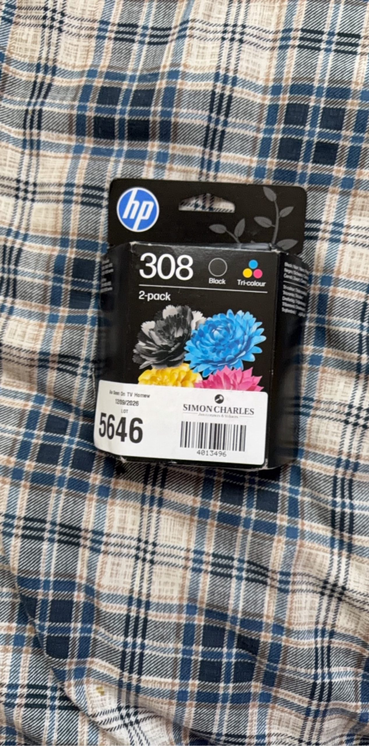 HP 308 Black & Tri-Colour Ink Cartridge 2-Pack