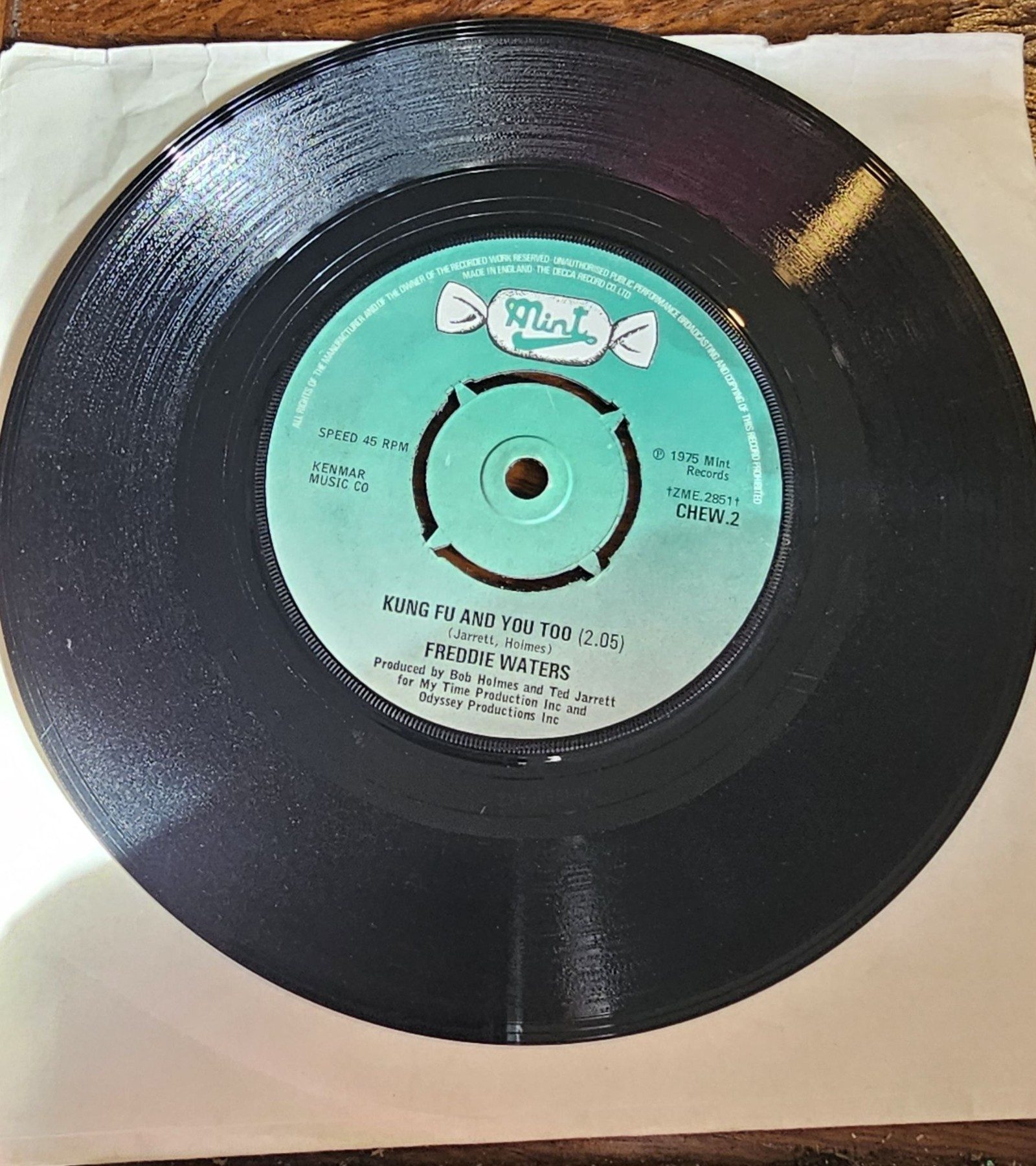 Freddie Waters Groovin On My Baby's love PROMO CHEW.2 7" Nothern soul image 2