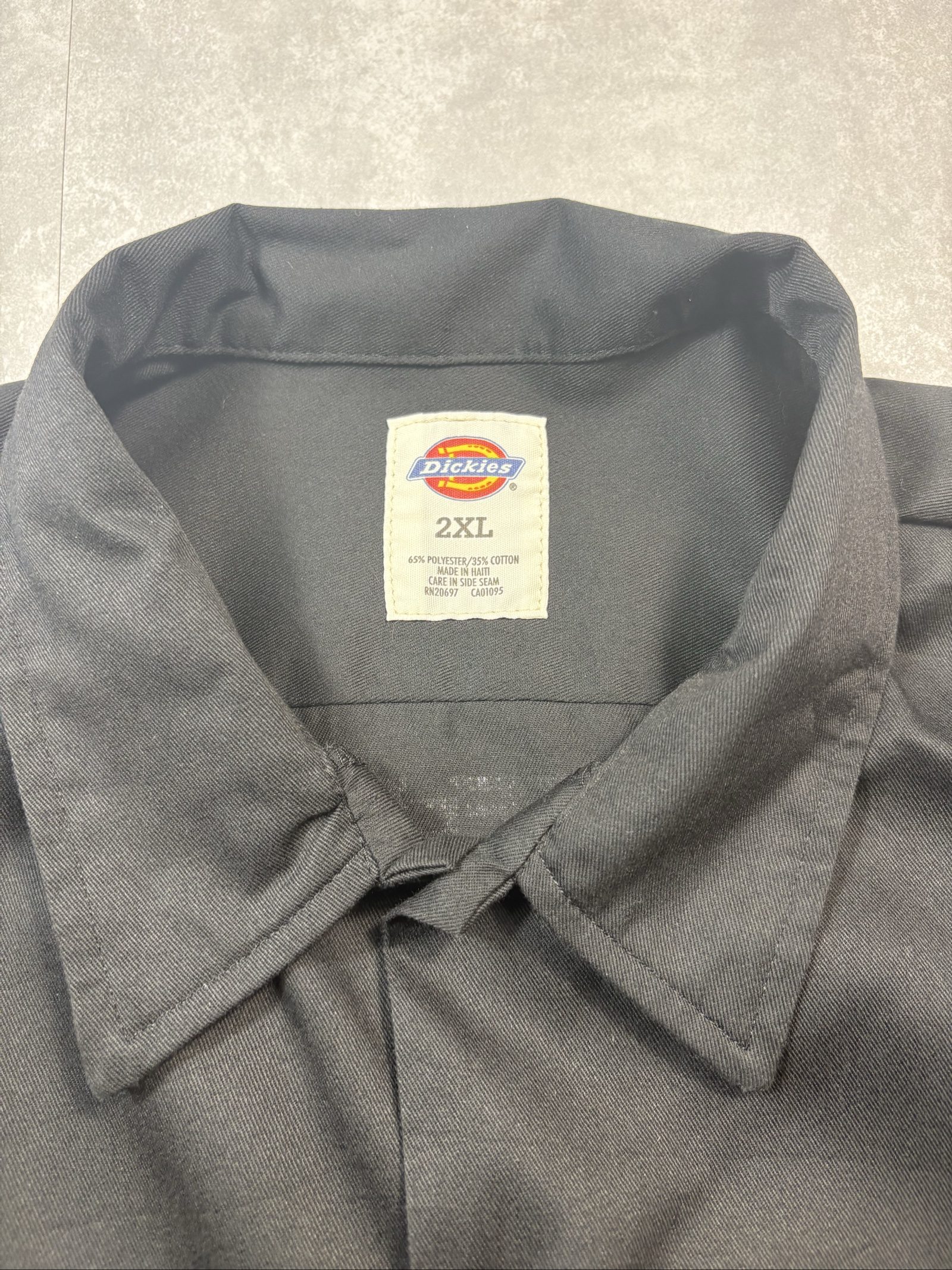 Dickies Black Work Short Sleeve Shirt 2XL Poly Cotton image 5