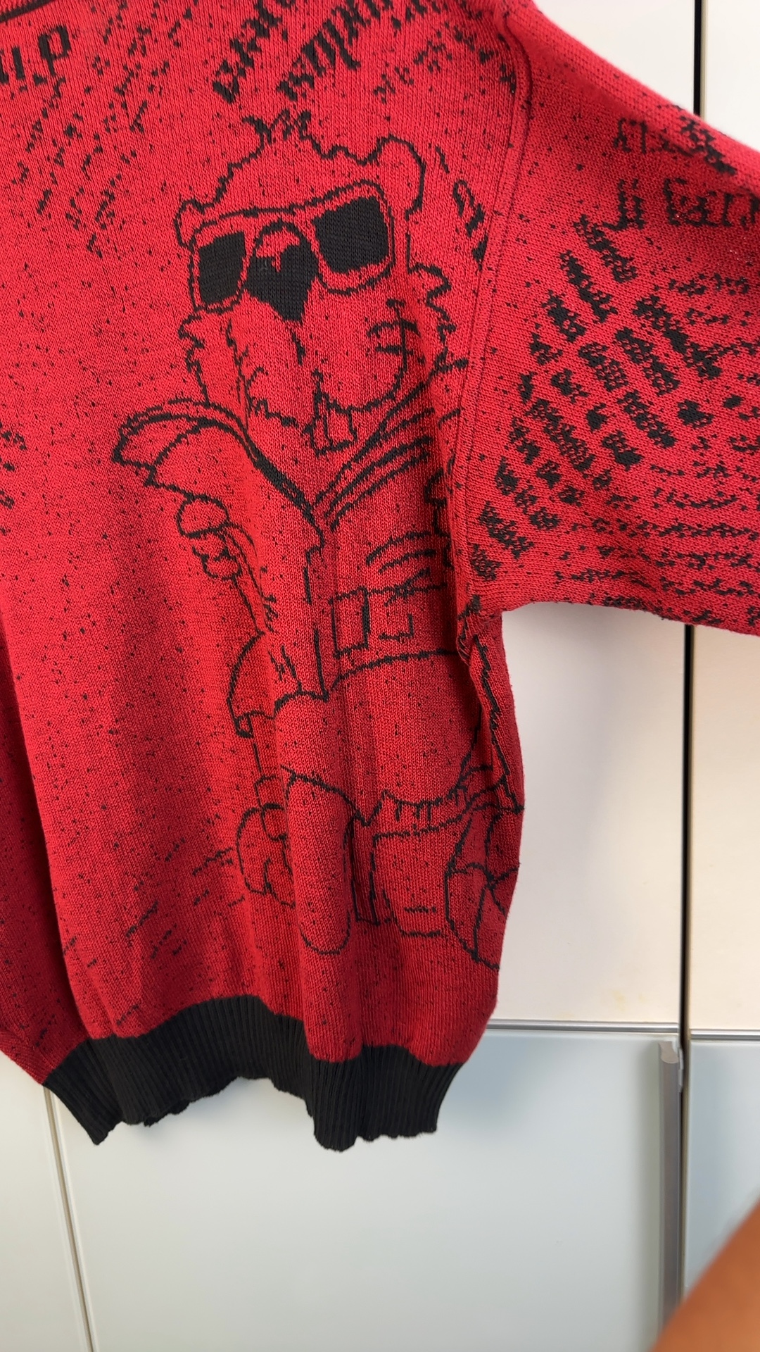 Coca-Cola Red & Black Printed Knit Jumper Large image 2