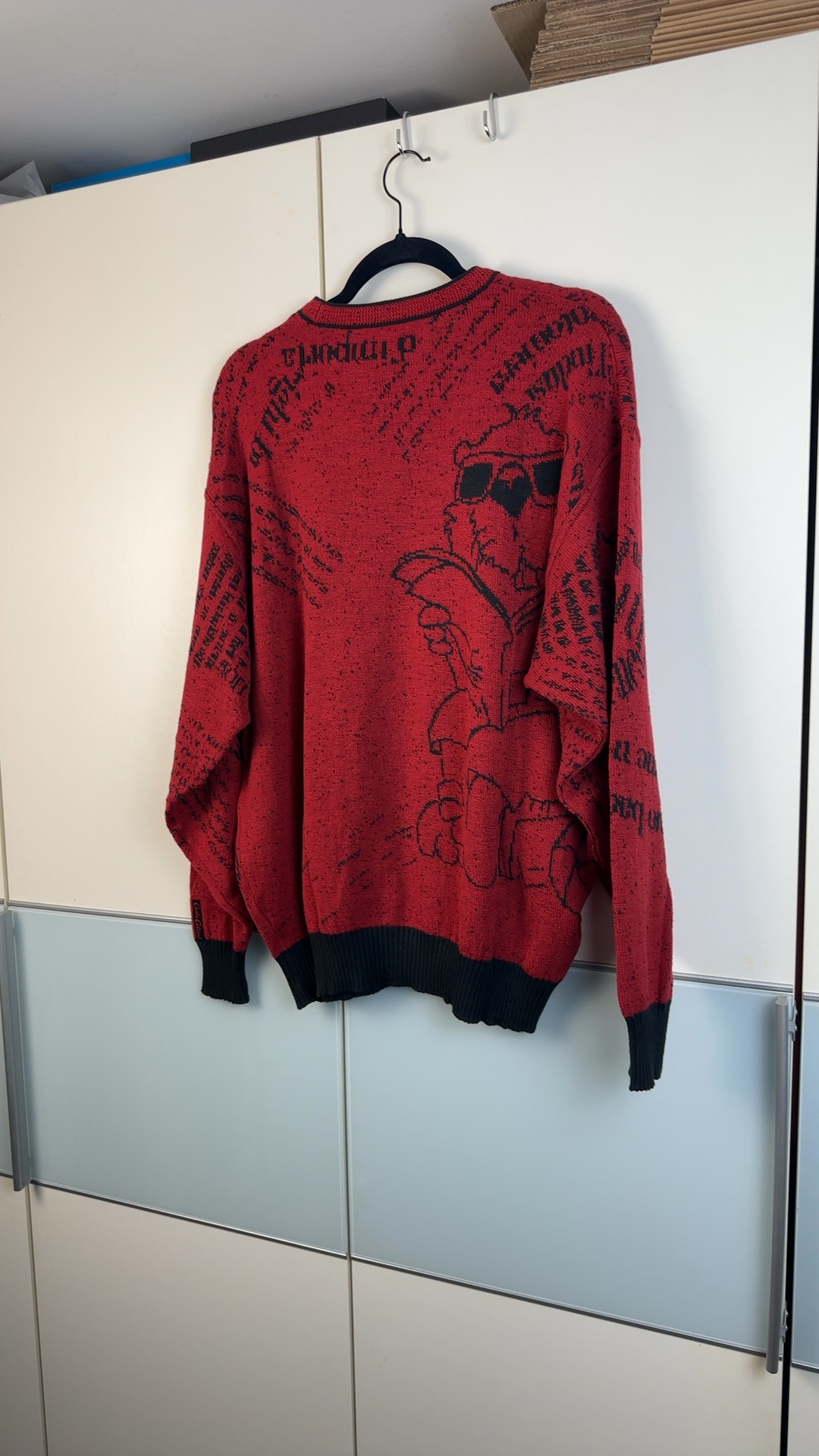 Coca-Cola Red & Black Printed Knit Jumper Large image 4
