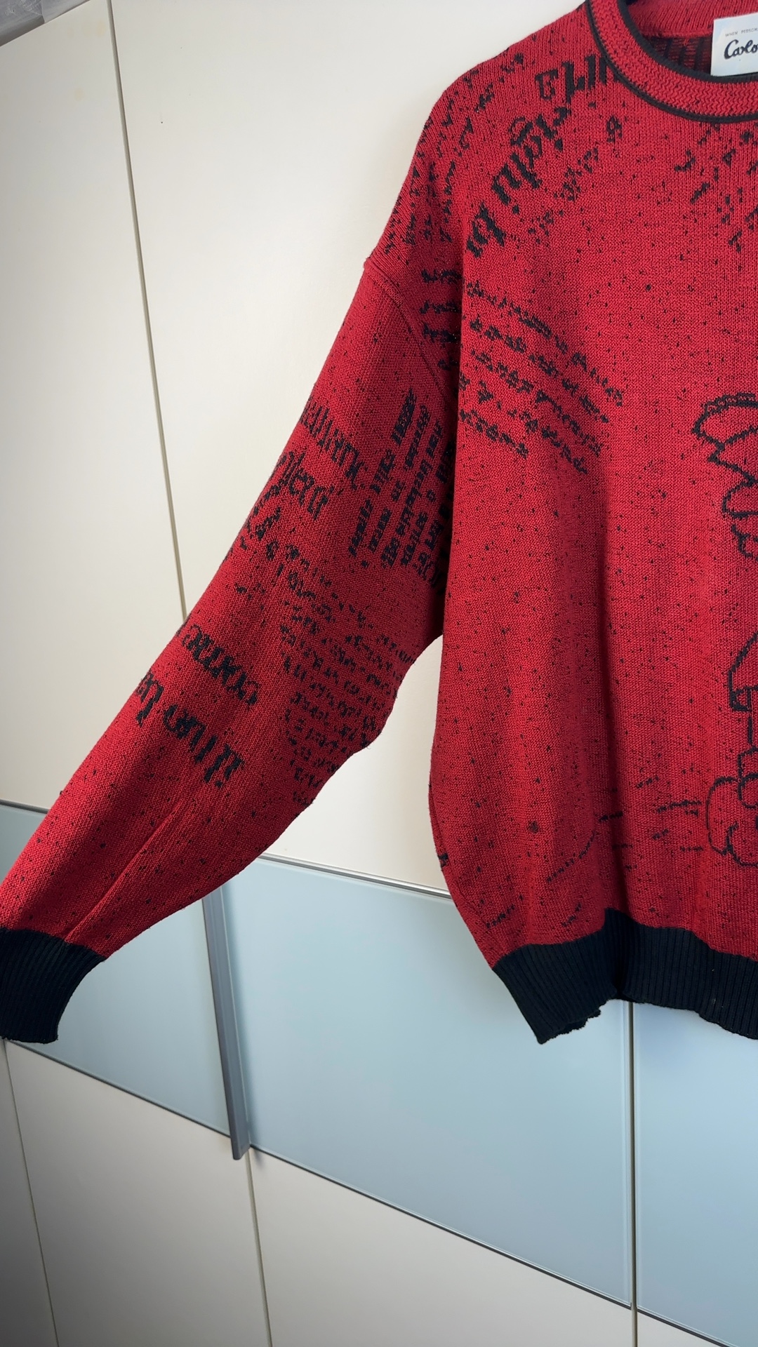 Coca-Cola Red & Black Printed Knit Jumper Large image 7