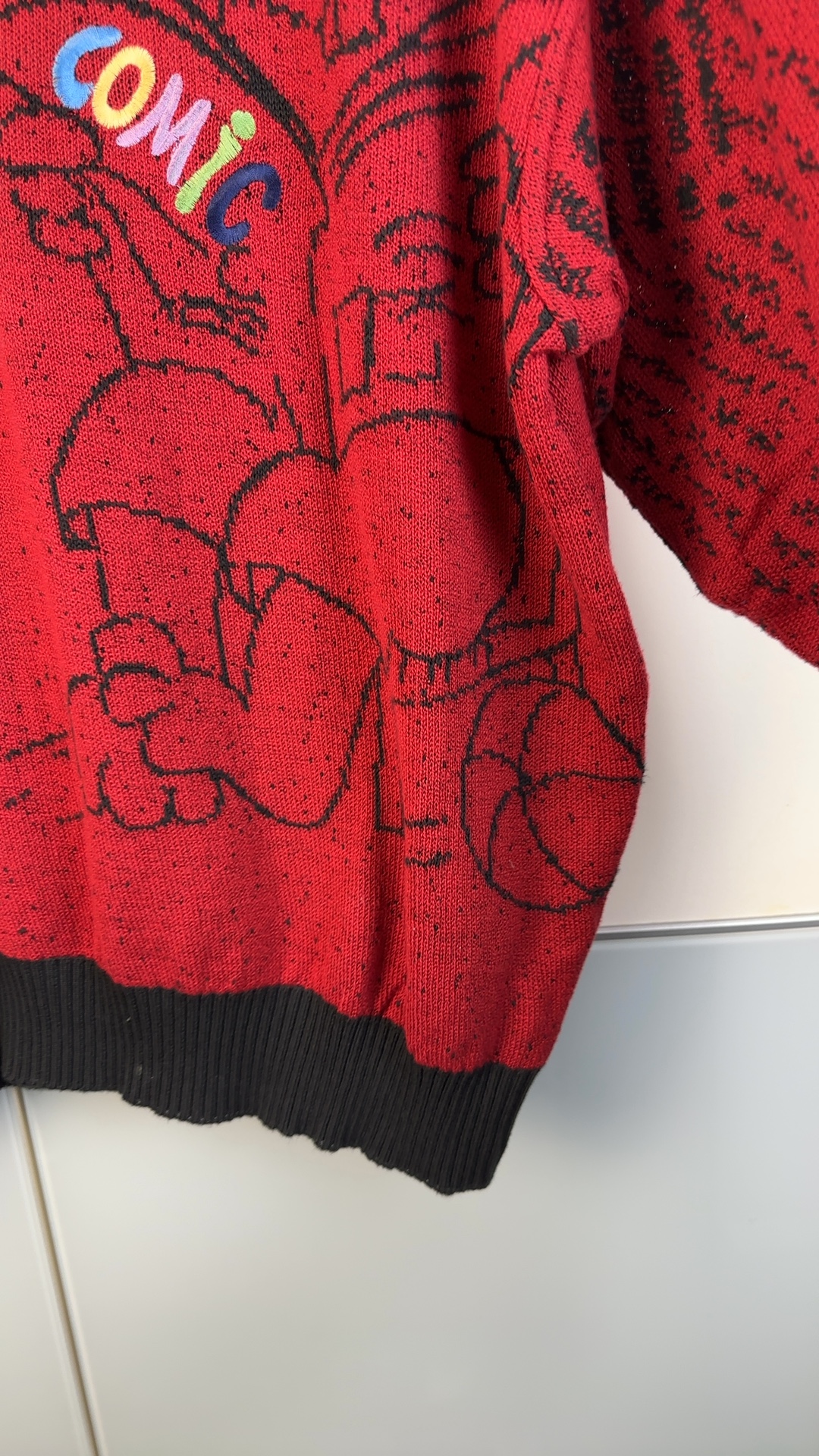 Coca-Cola Red & Black Printed Knit Jumper Large image 9