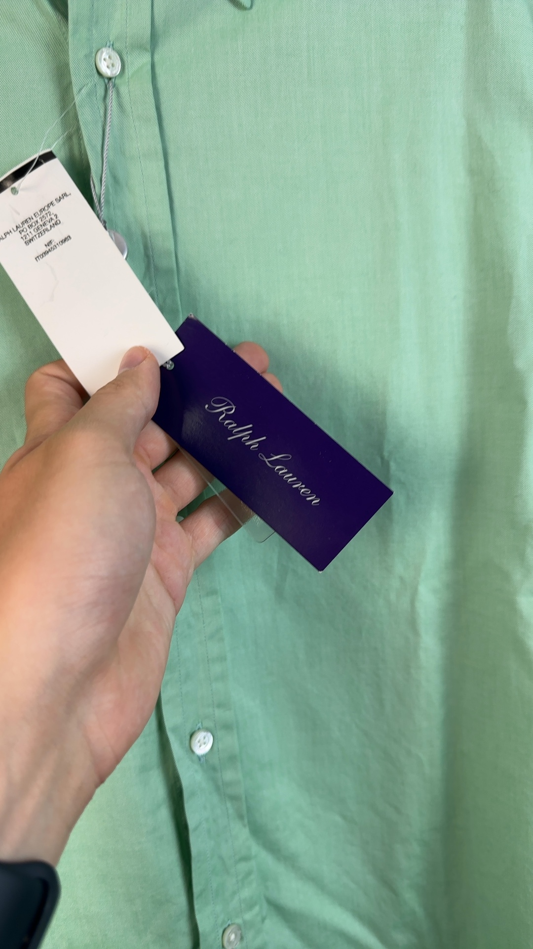Ralph Lauren Purple Label Herren Hemd Grün Gr. 16 / M-L | Neu mit Etikett image 3