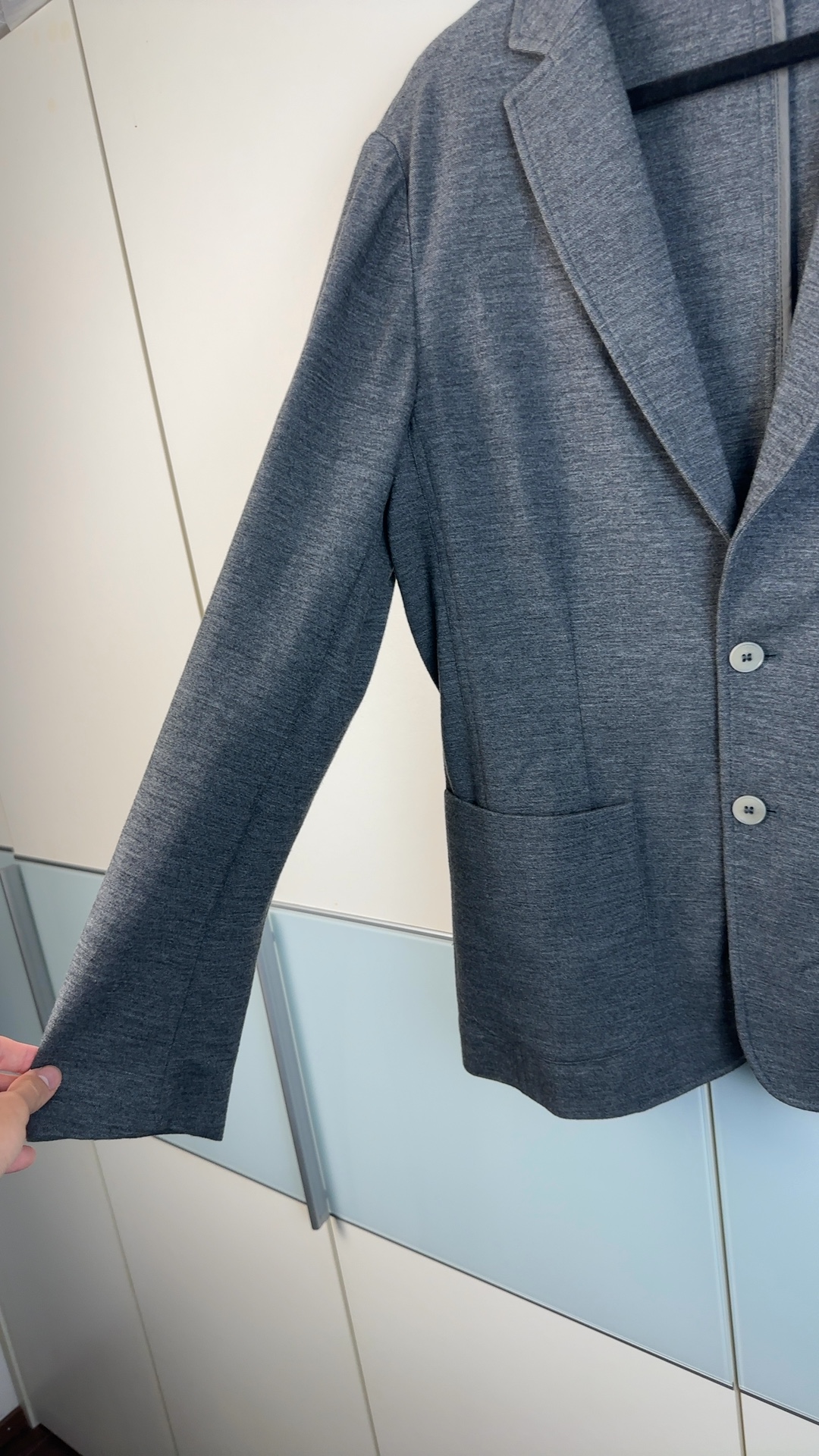 Z Zegna Herren Blazer Grau Gr. 50 / M | Strick Sakko Lightweight image 6