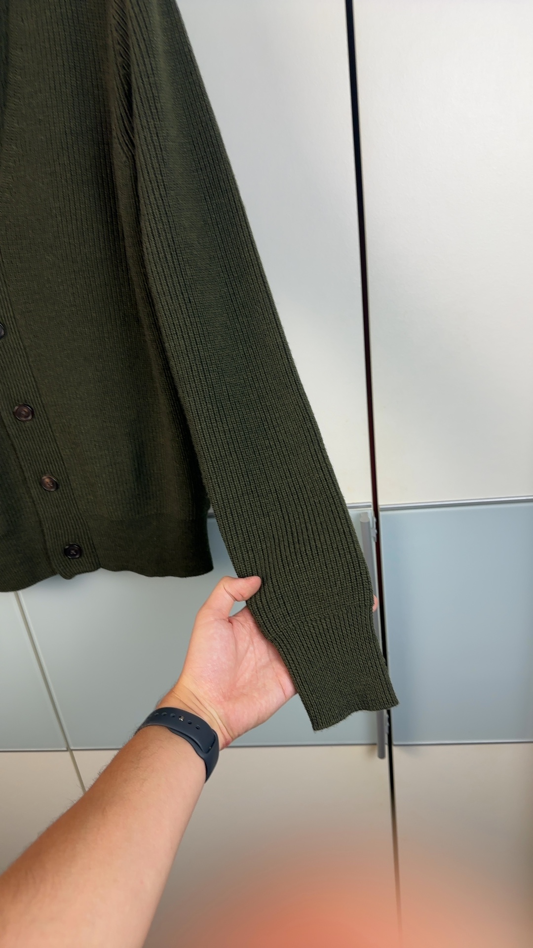 Suitsupply Herren Strick Cardigan Grün Gr. L | Neu mit Etikett image 9