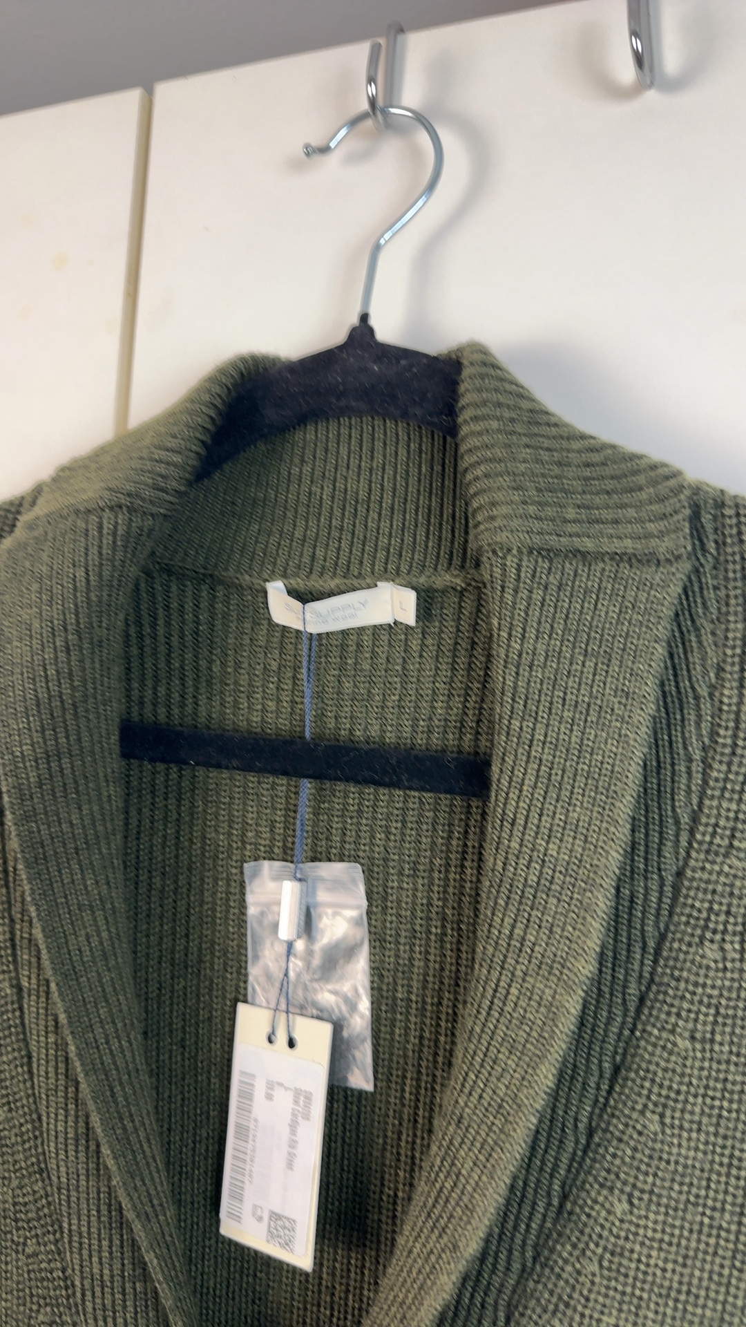 Suitsupply Herren Strick Cardigan Grün Gr. L | Neu mit Etikett image 3