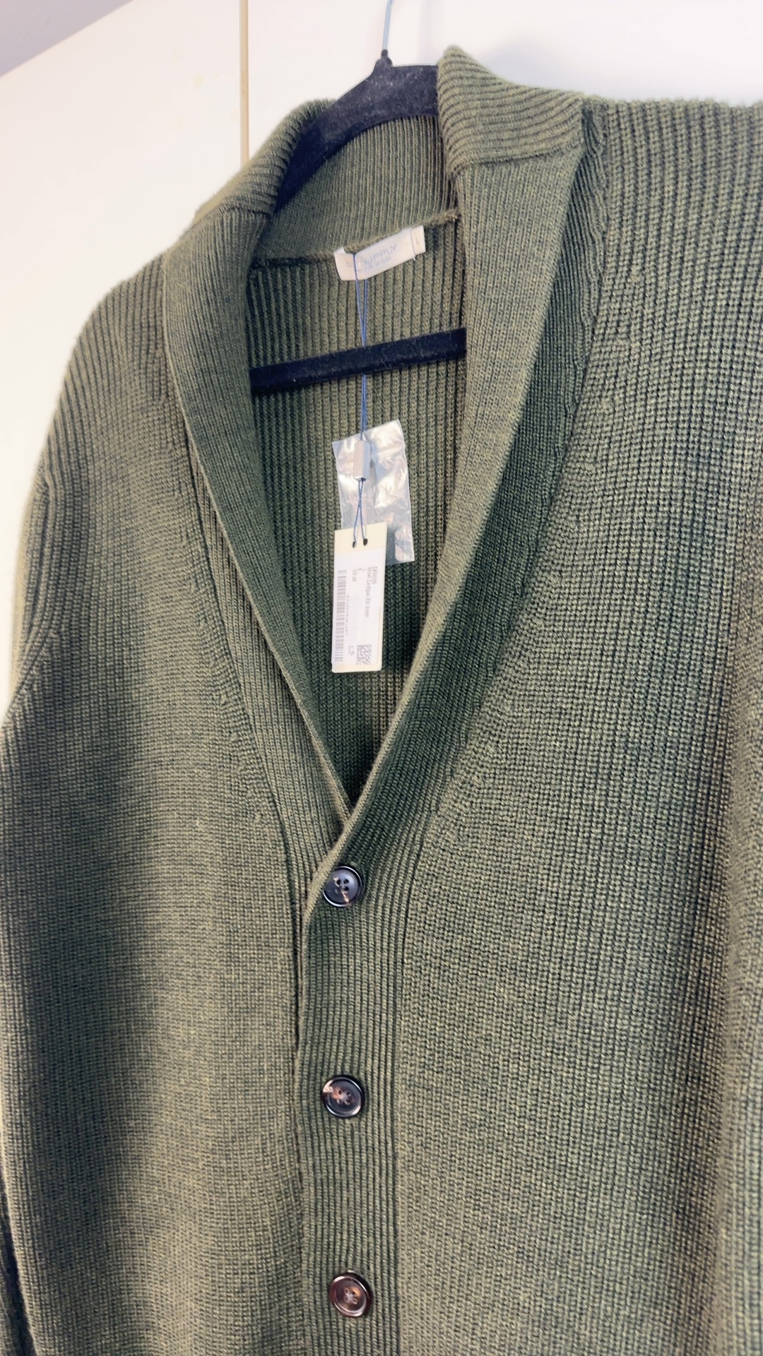 Suitsupply Herren Strick Cardigan Grün Gr. L | Neu mit Etikett image 2