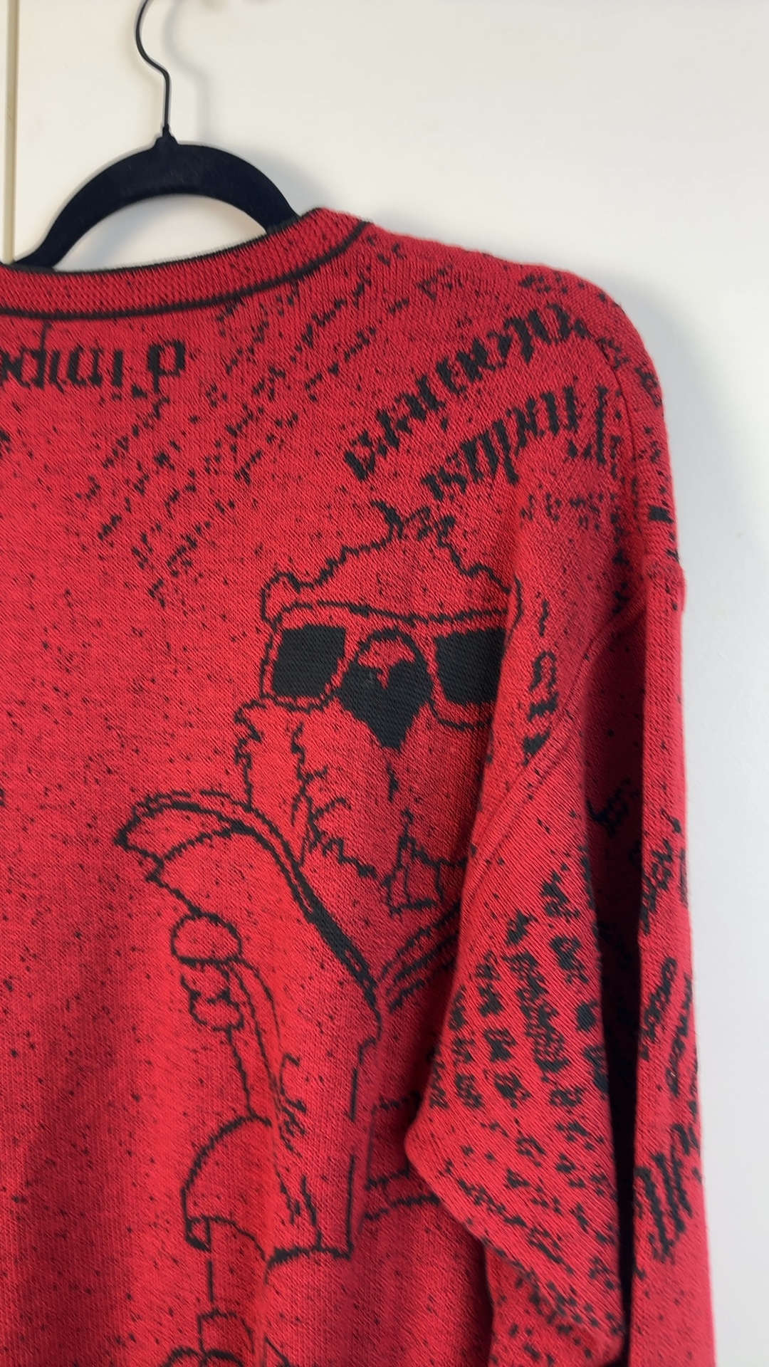 Coca-Cola Red & Black Printed Knit Jumper Large image 3