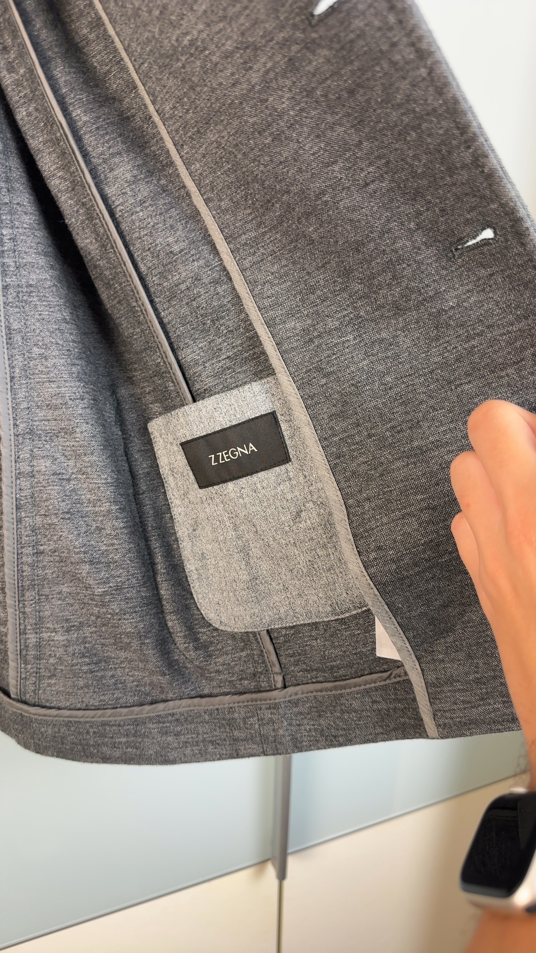 Z Zegna Grey Wool Blend Blazer Medium image 6