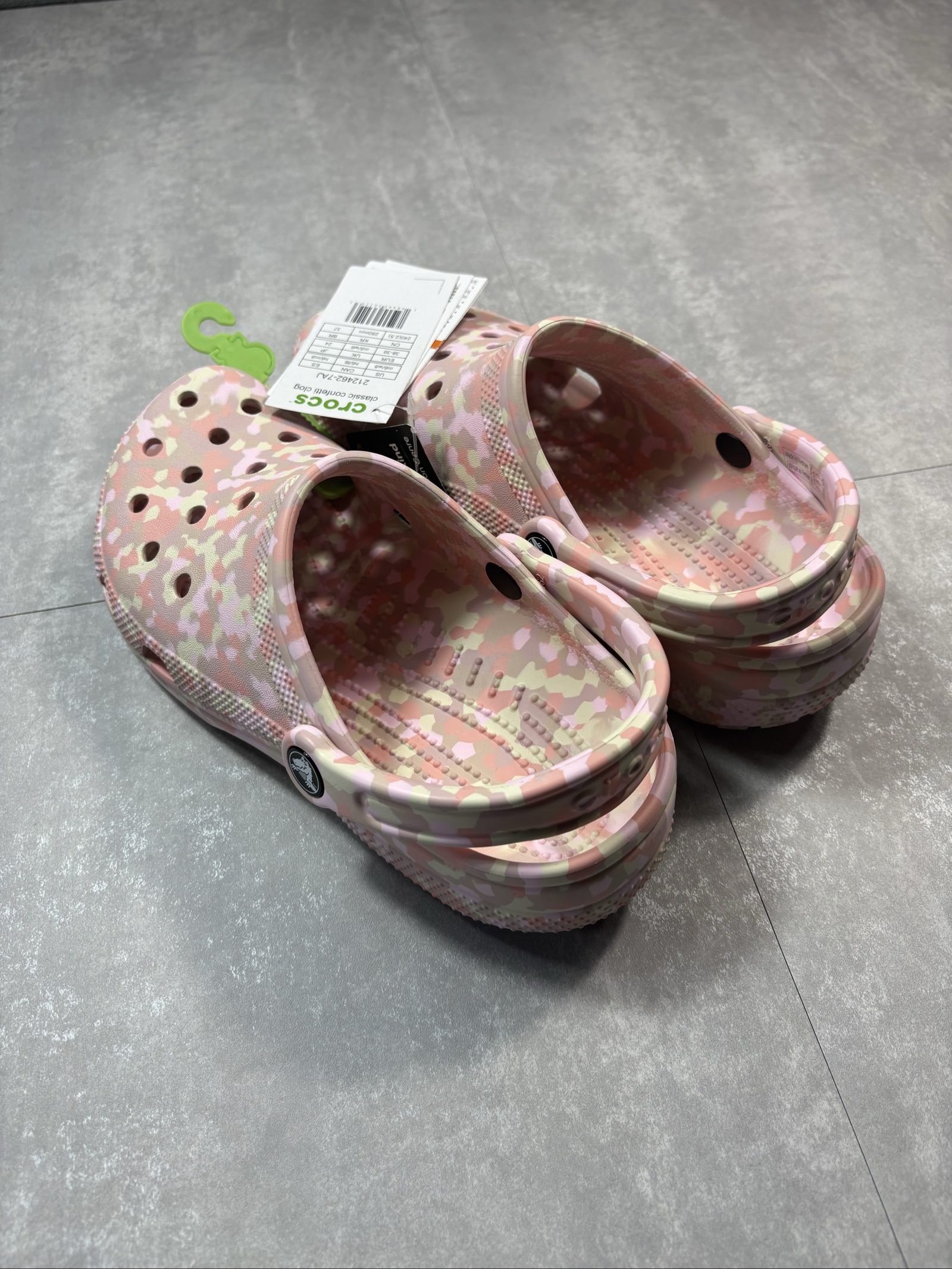 Crocs Women's Pink Multi Classic Confetti Clog UK 6 image 3