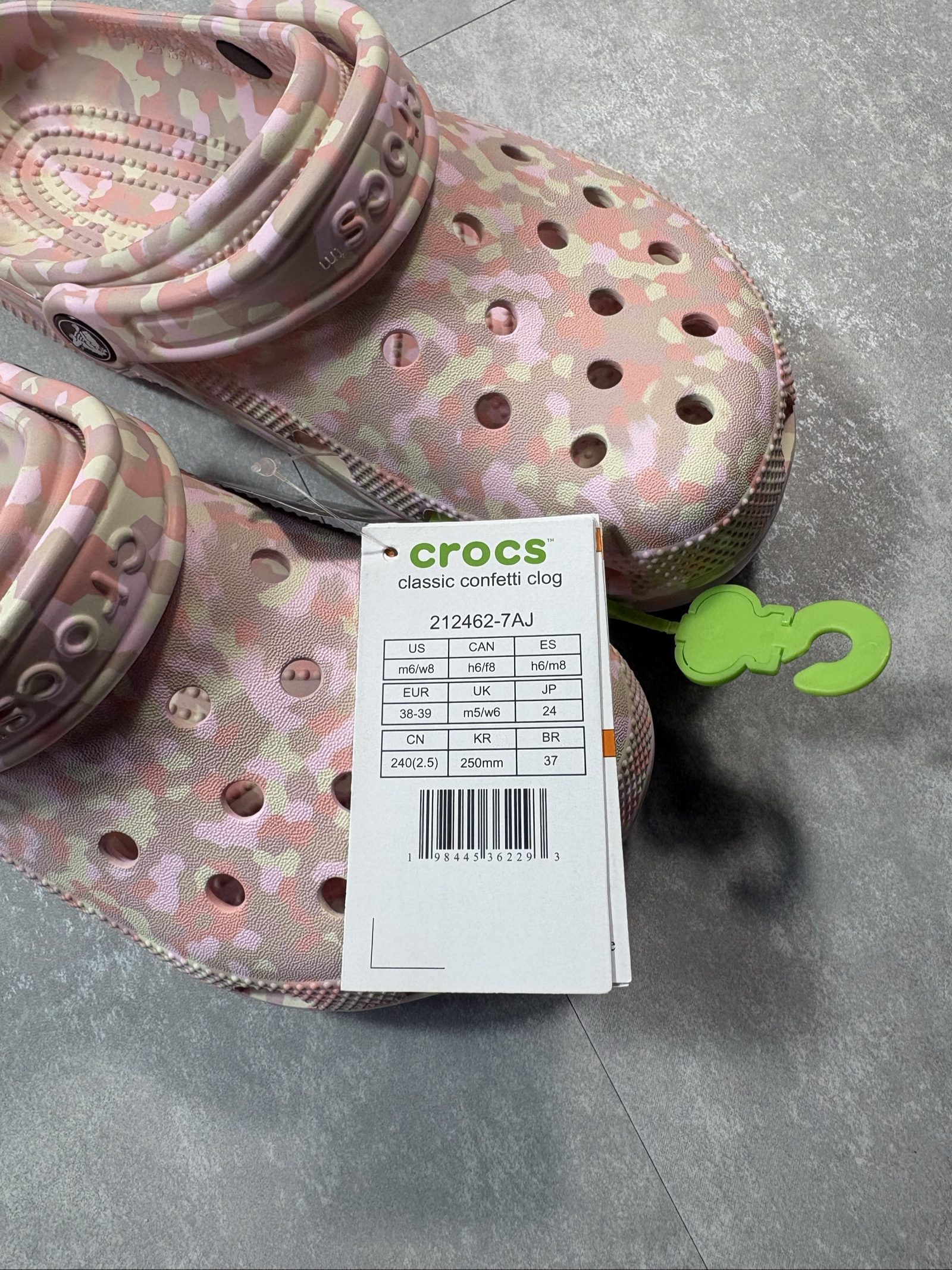 Crocs Women's Pink Multi Classic Confetti Clog UK 6 image 5