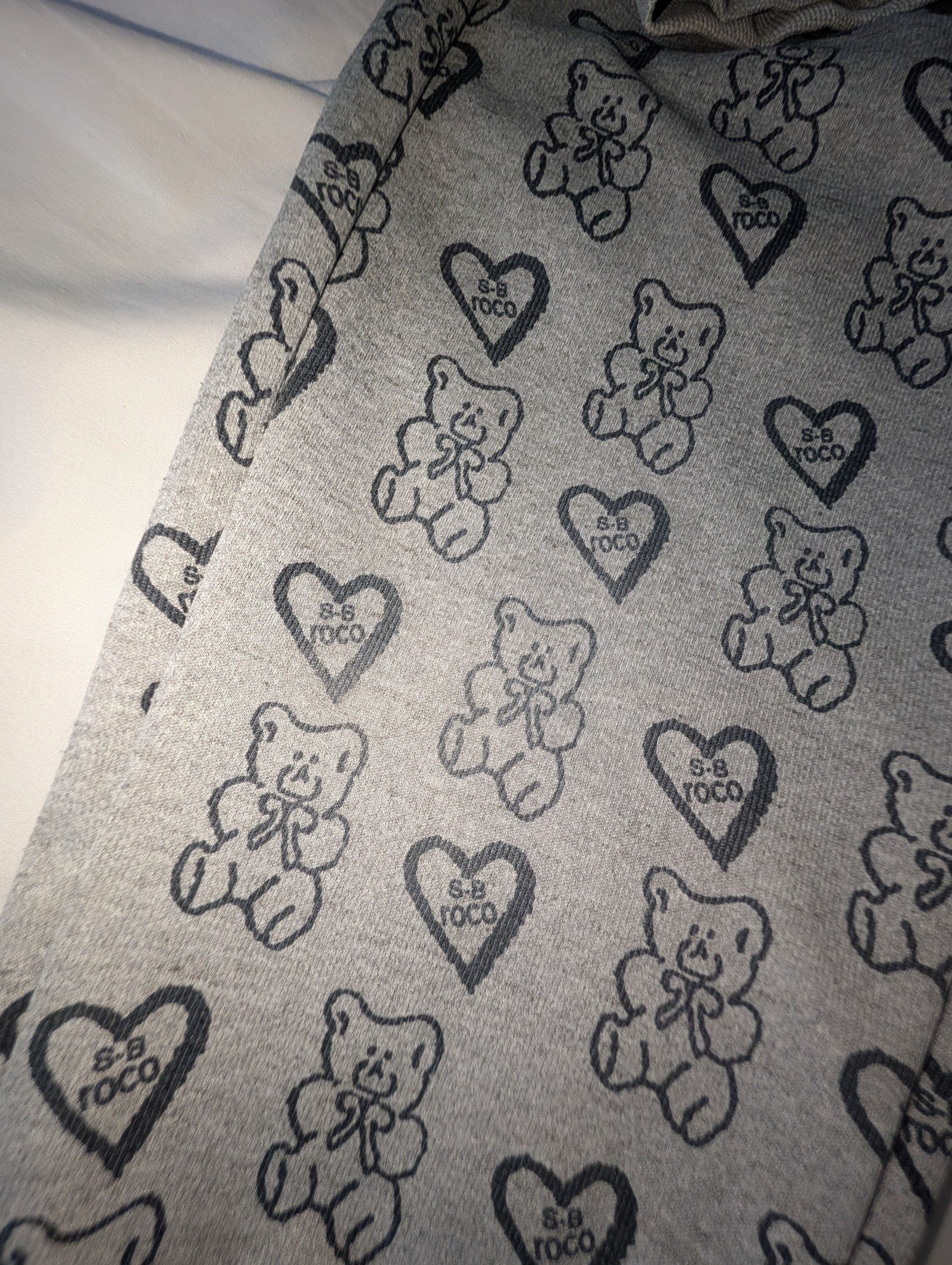 Grey Teddy Print Tracksuit image 2
