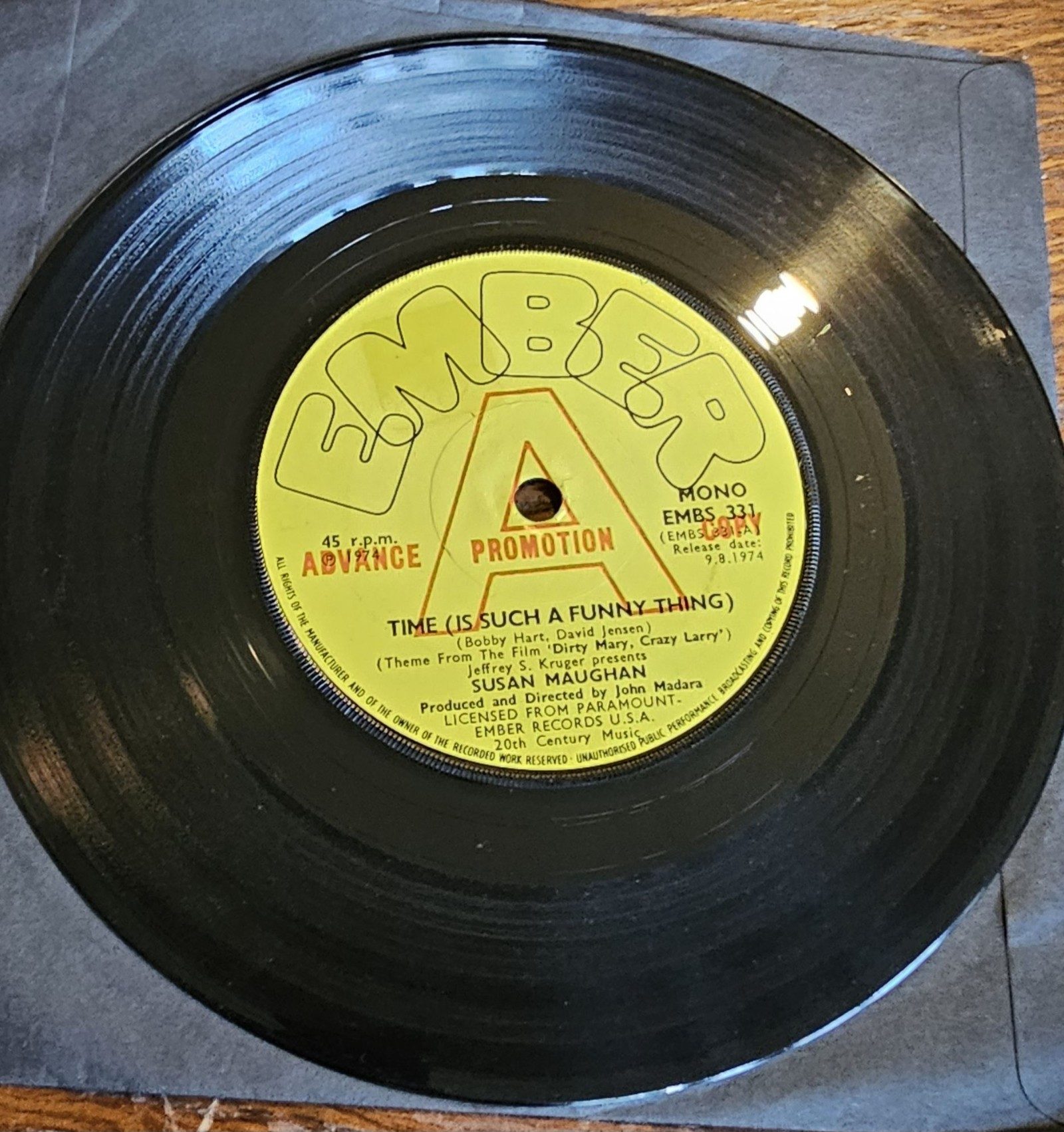 Susan Maughan Time (Is Such A Funny Thing) Promo EMBER EMBS 331 7"