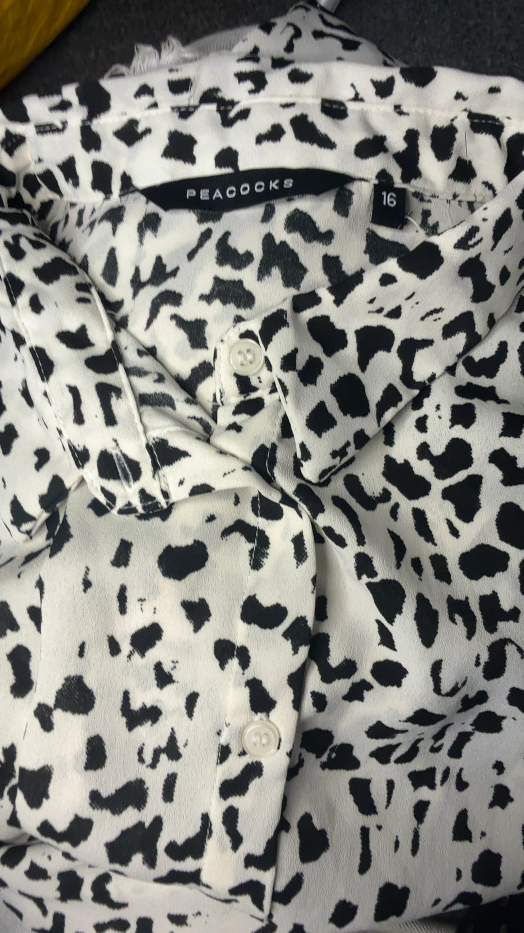 Monochrome Animal Print Blouse Shirt UK 16 BNWT image 4