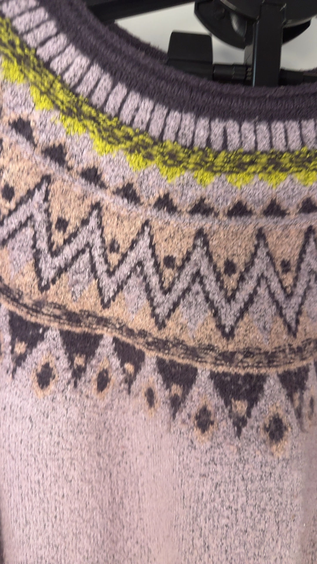 Weird Fish Womens Purple Patterned Knit Jumper Size 18 Acrylic image 2