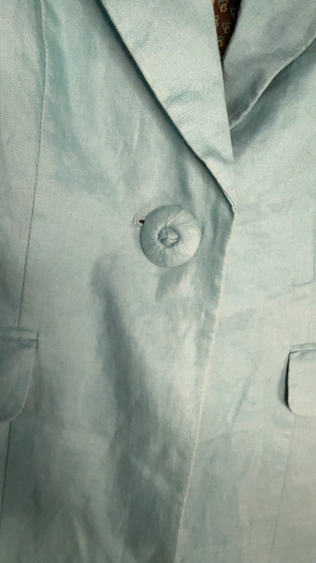 Per Una Marks & Spencer Women's Aqua 100% Linen Trench UK 14 image 2