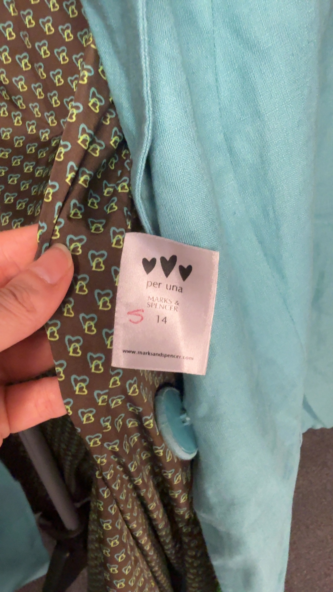 Per Una Marks & Spencer Women's Aqua 100% Linen Trench UK 14 image 4