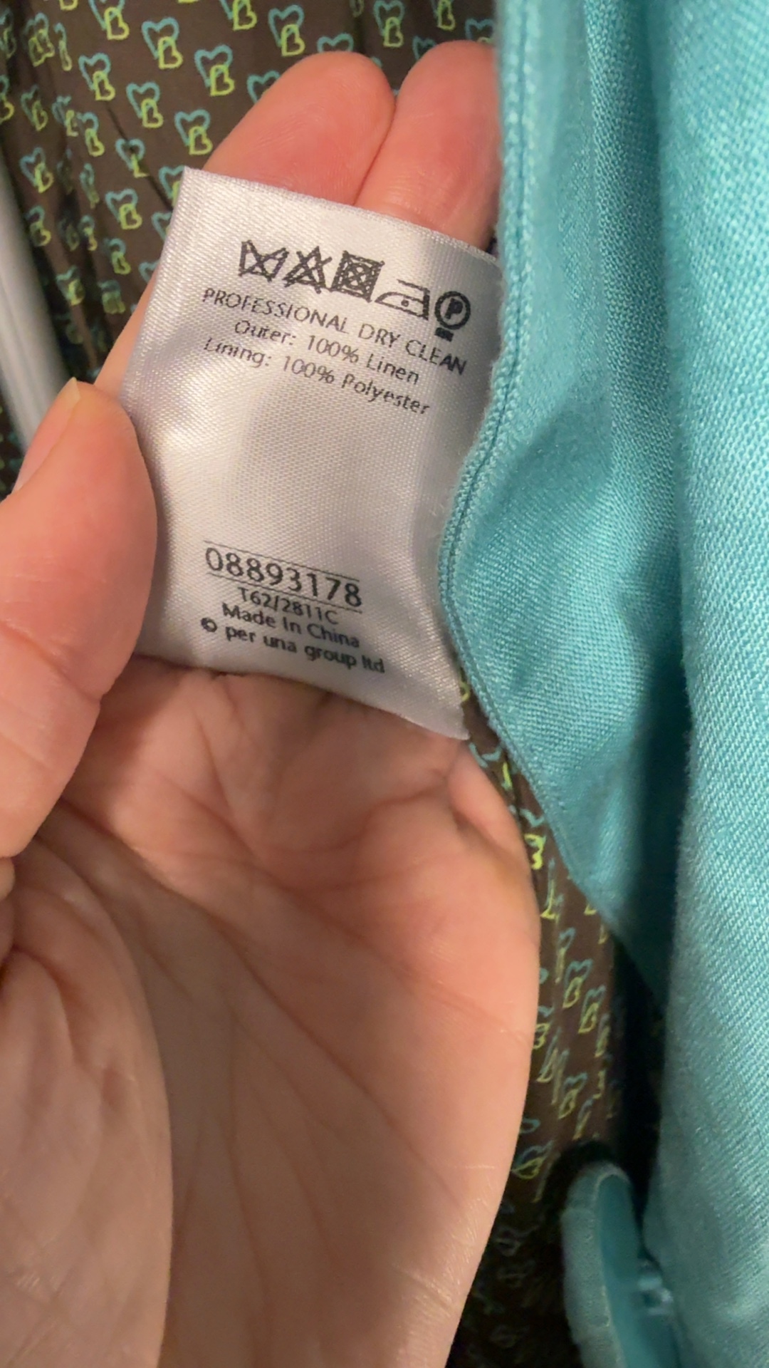 Per Una Marks & Spencer Women's Aqua 100% Linen Trench UK 14 image 5