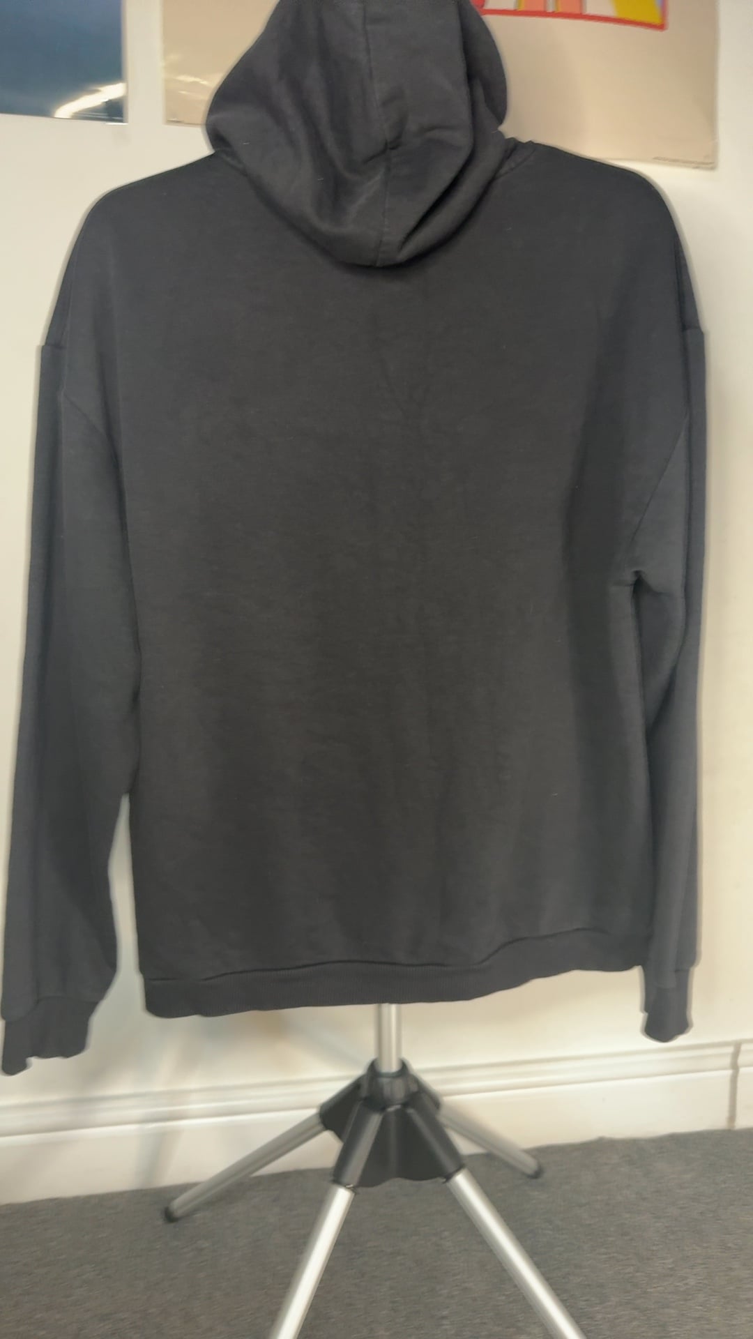 Topshop Black & Multicolour Orca Print Hoodie UK Small image 3