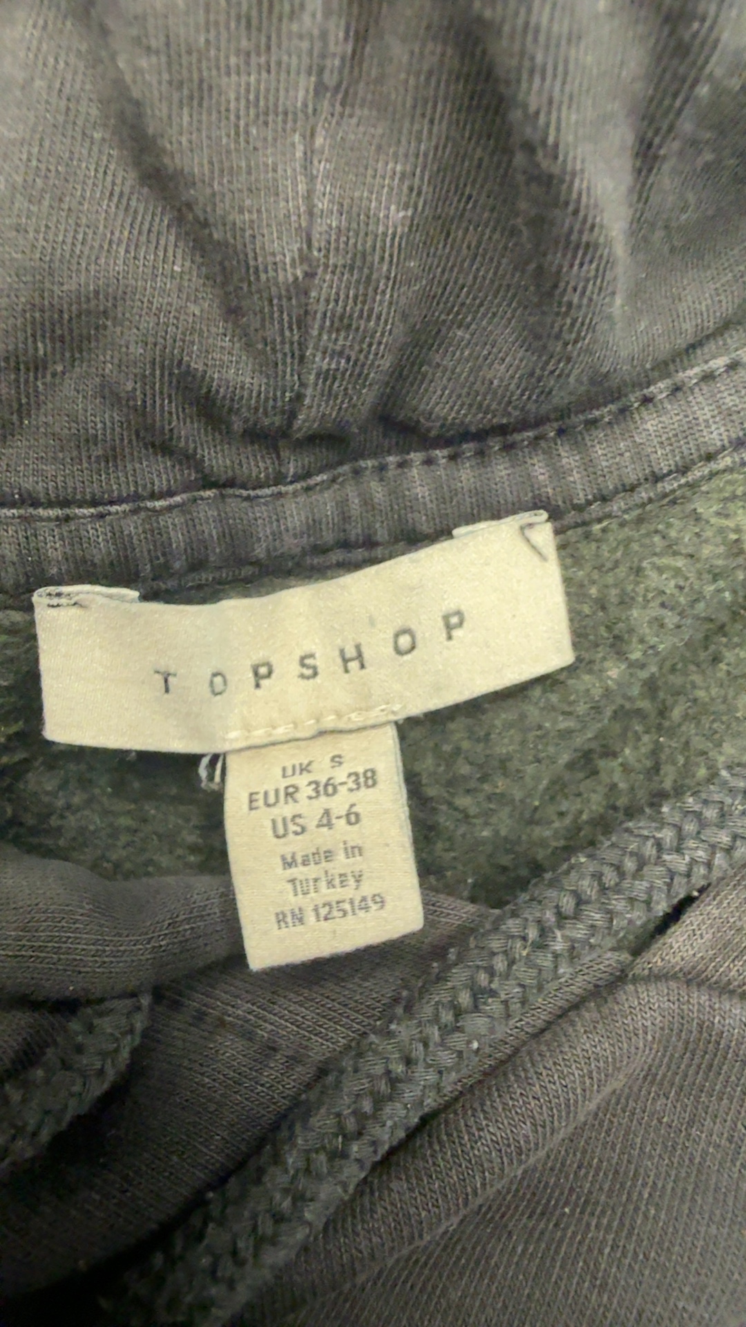 Topshop Black & Multicolour Orca Print Hoodie UK Small image 5